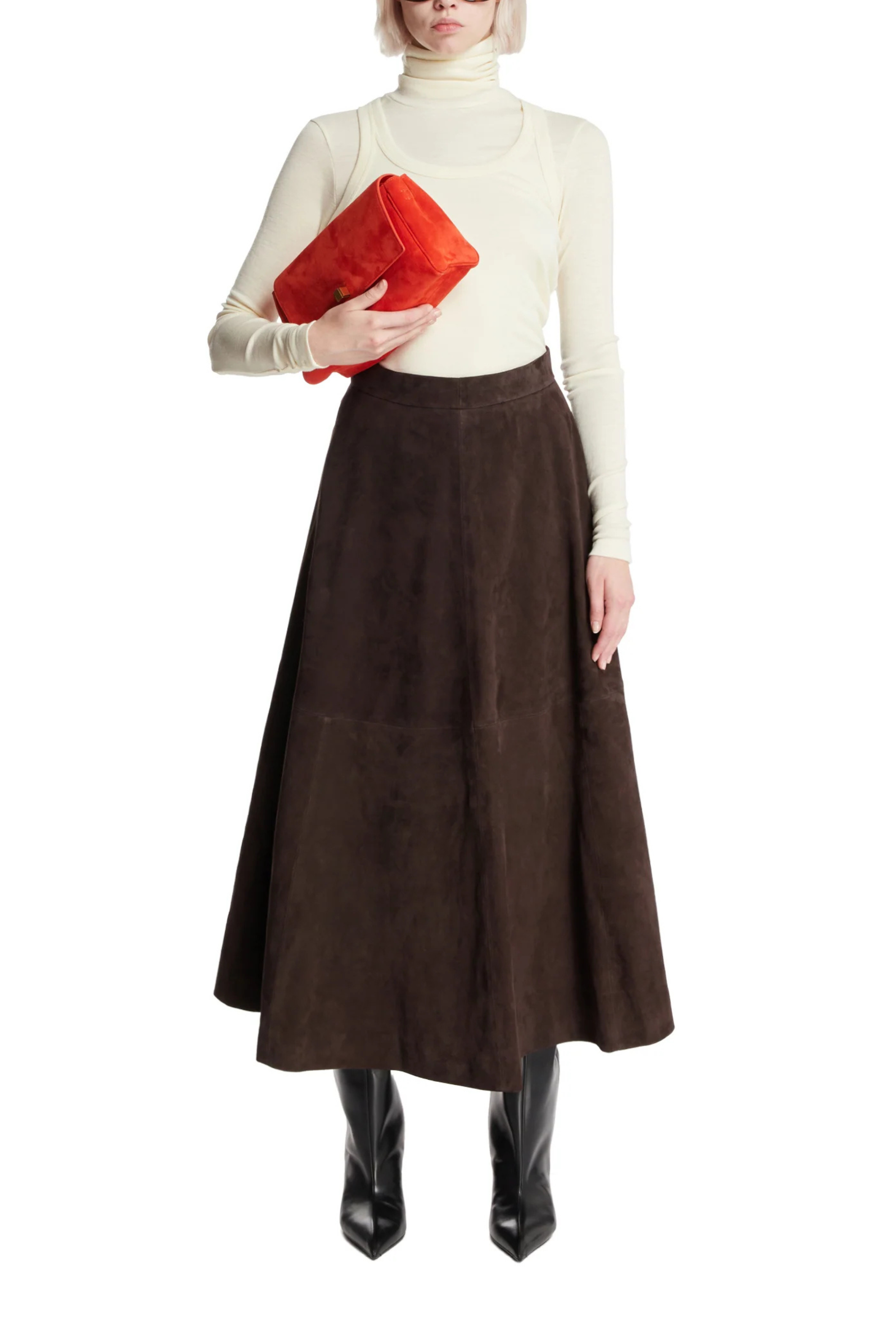 Double-Layer Off-white Wool Top - Bessette