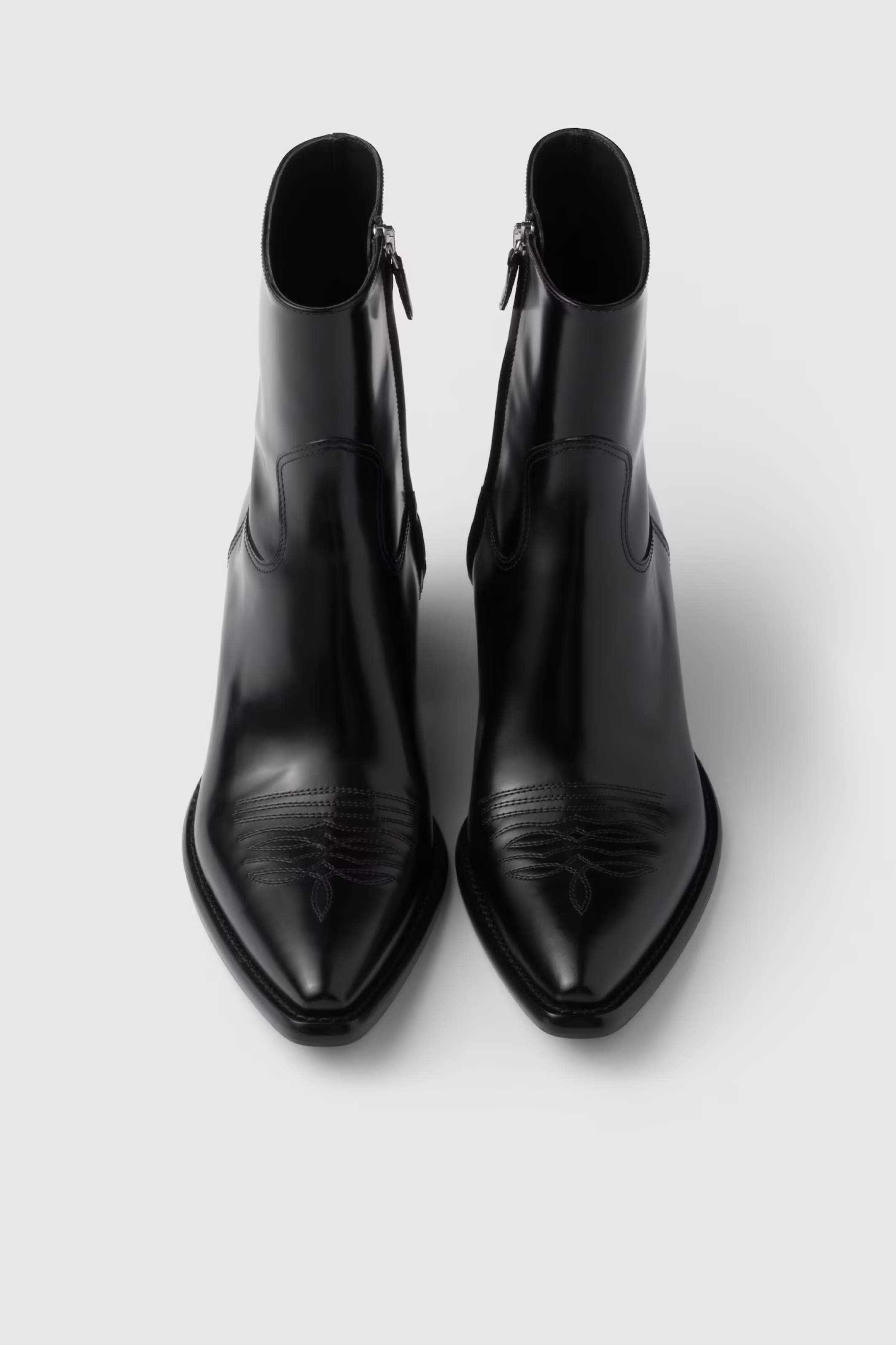 Brushed Leather Boots-Prada-Bessette