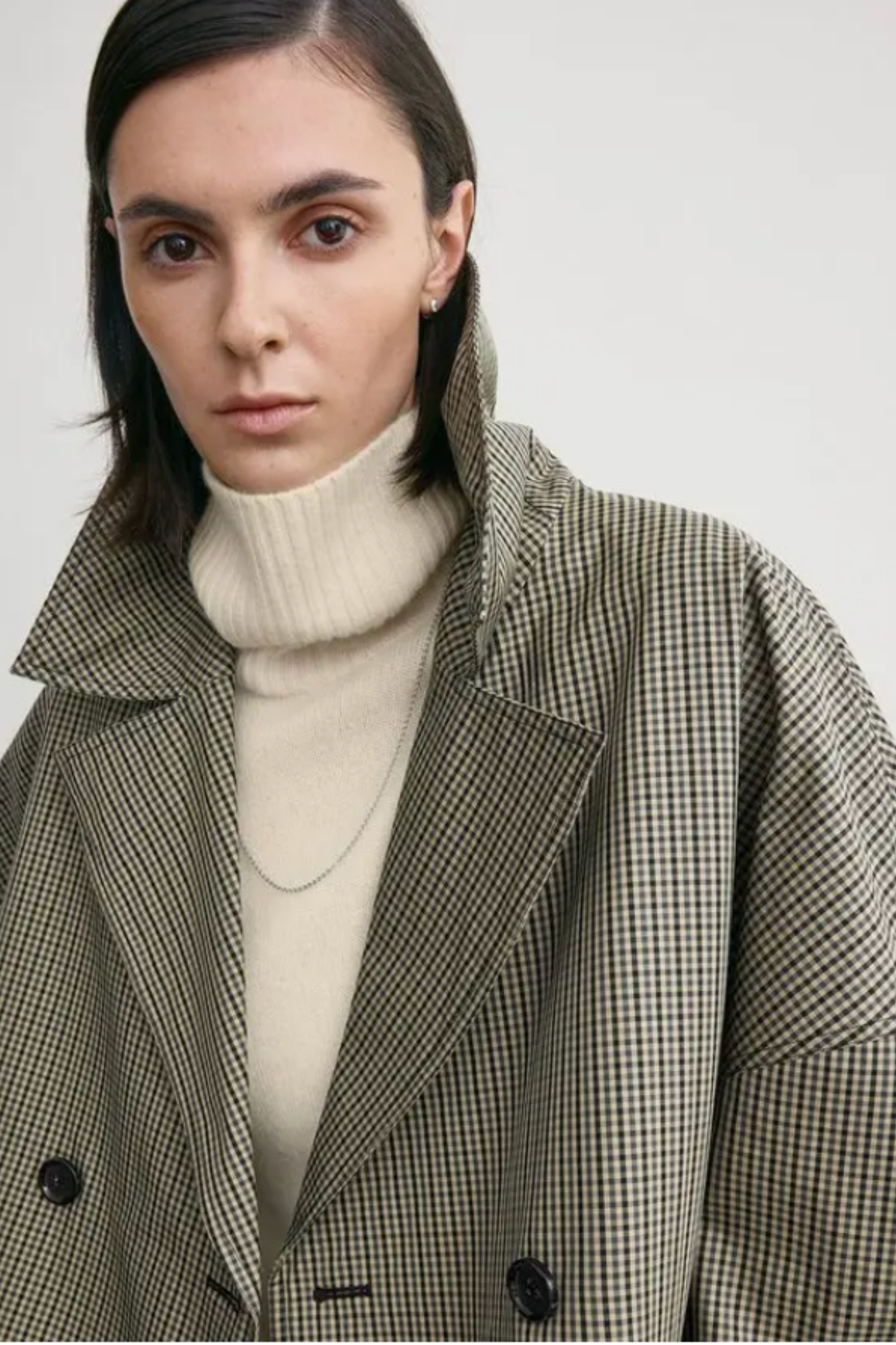 Oversized Checked Jacket