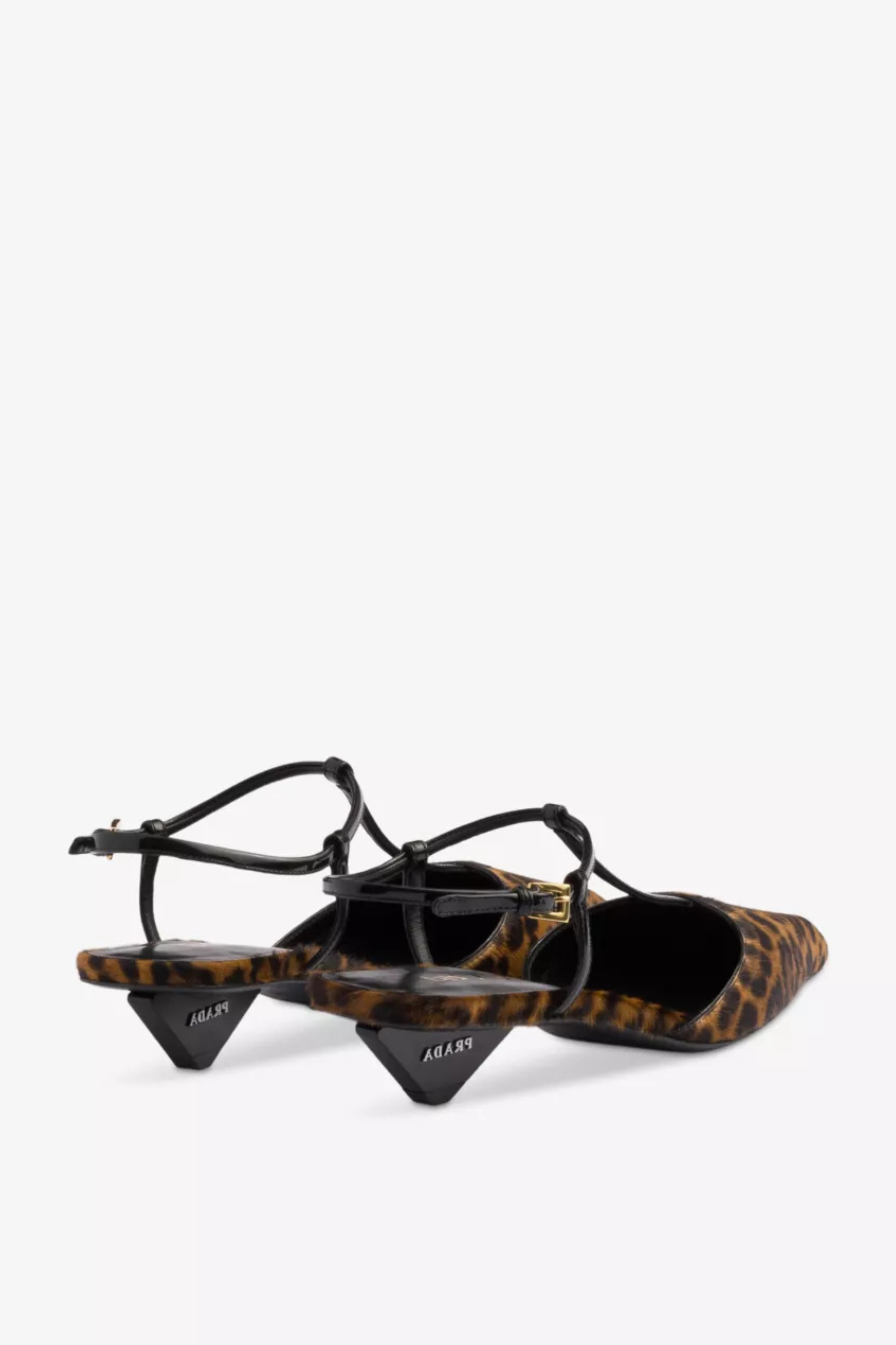Leopard T-Strap Ballerina Pumps