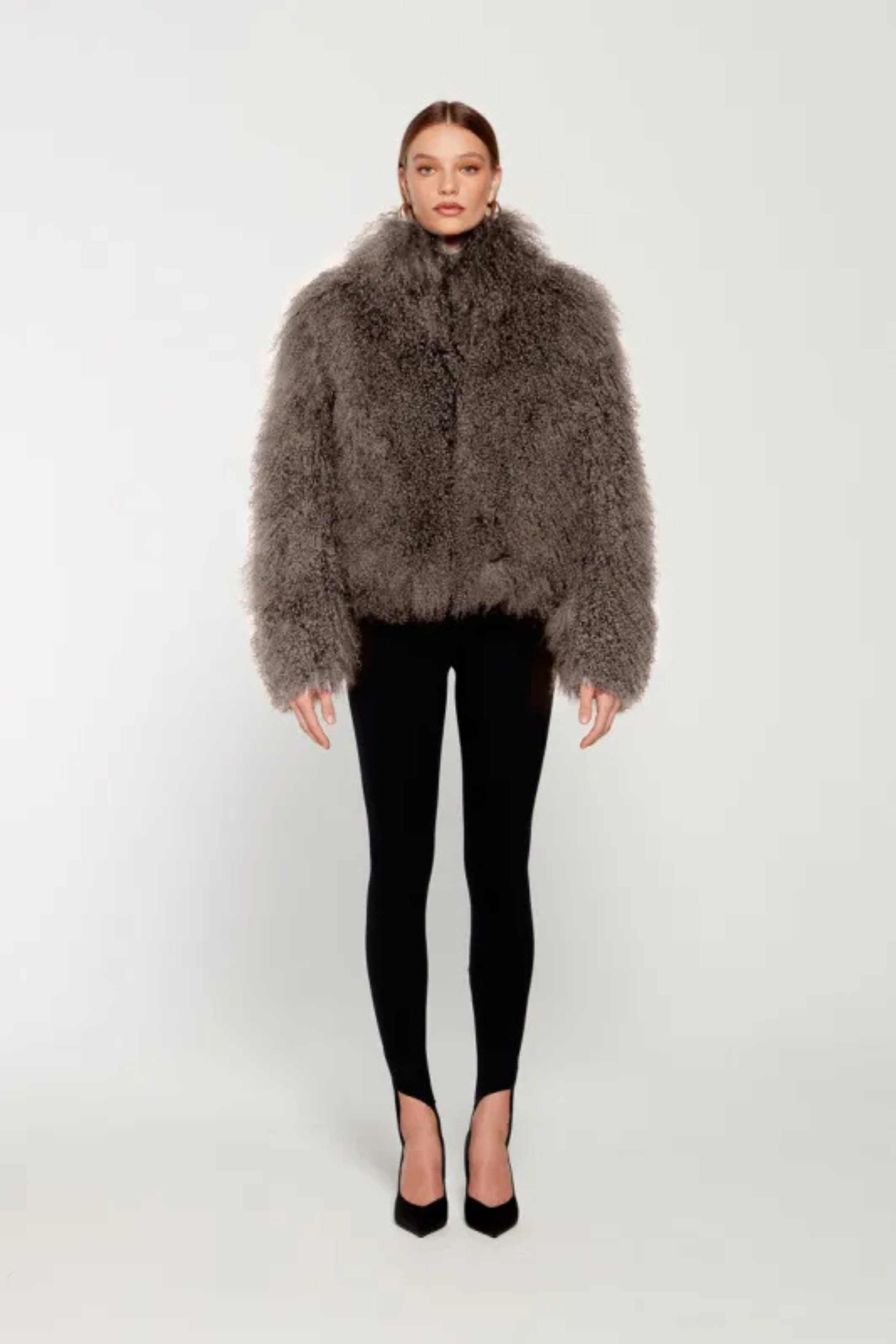 Rochelle Shearling Jacket mushroom