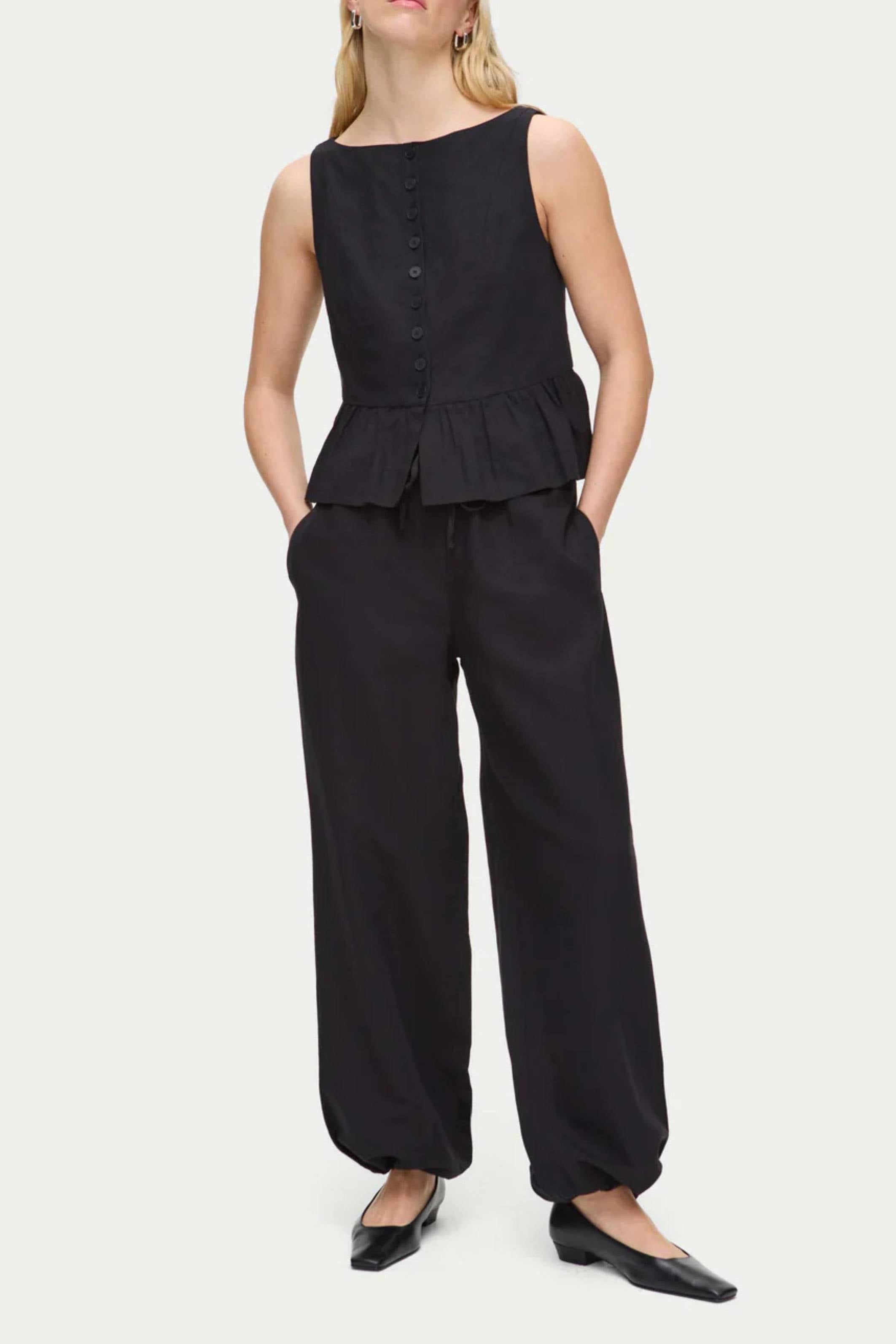 Darla Linen Tie Detail Trouser