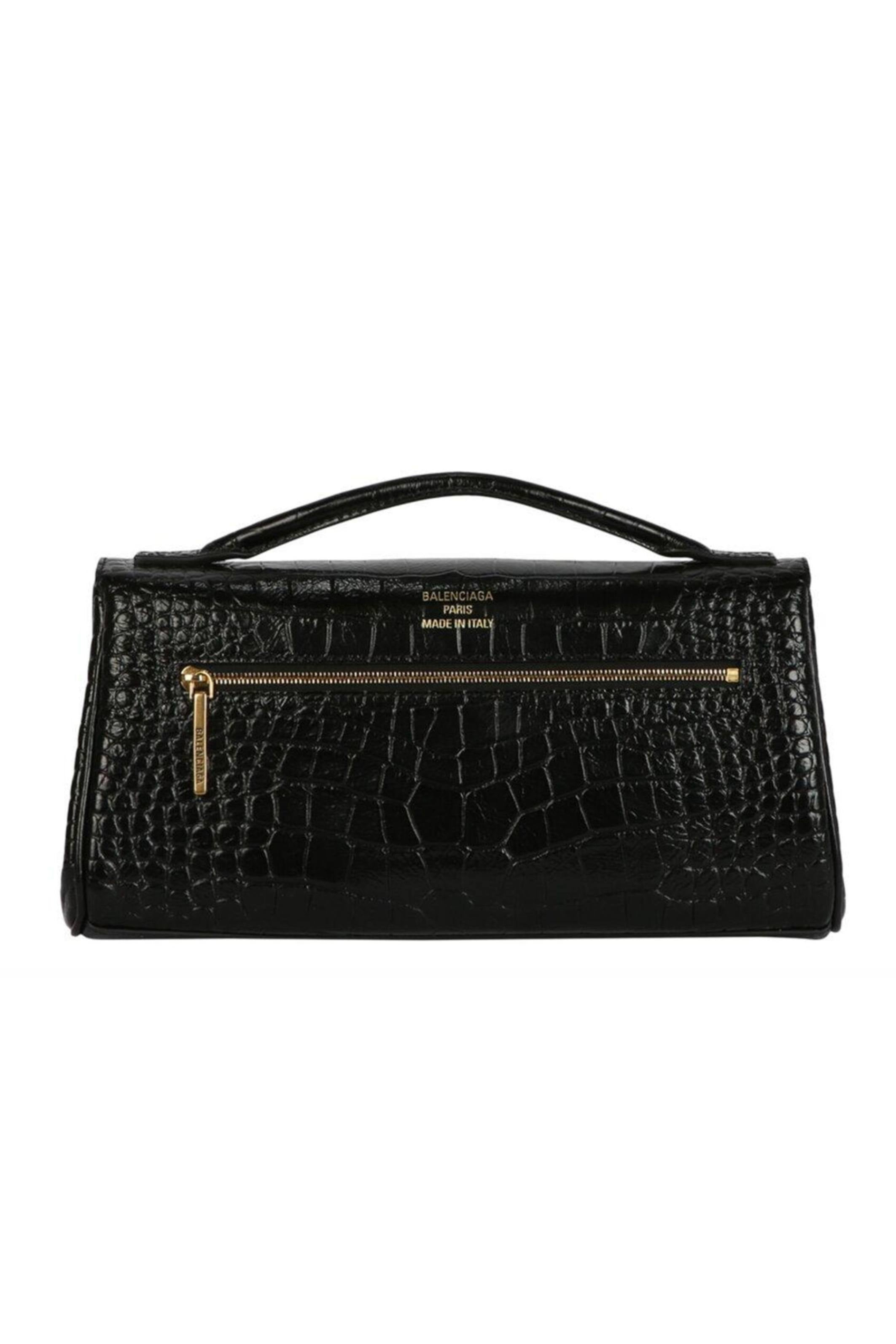 Bel Air Small Croc-Embossed Leather