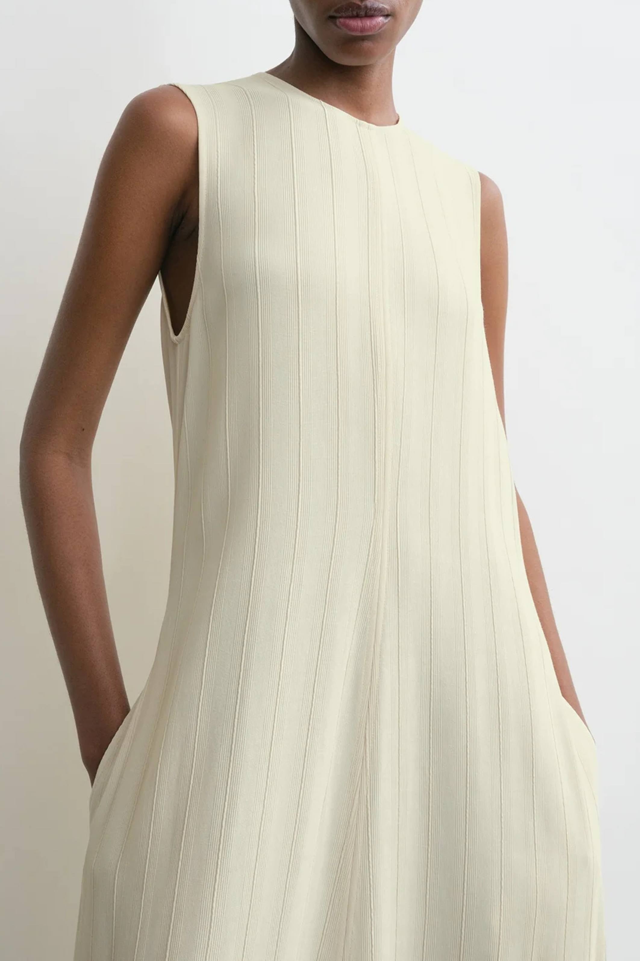 Woven stripe dress