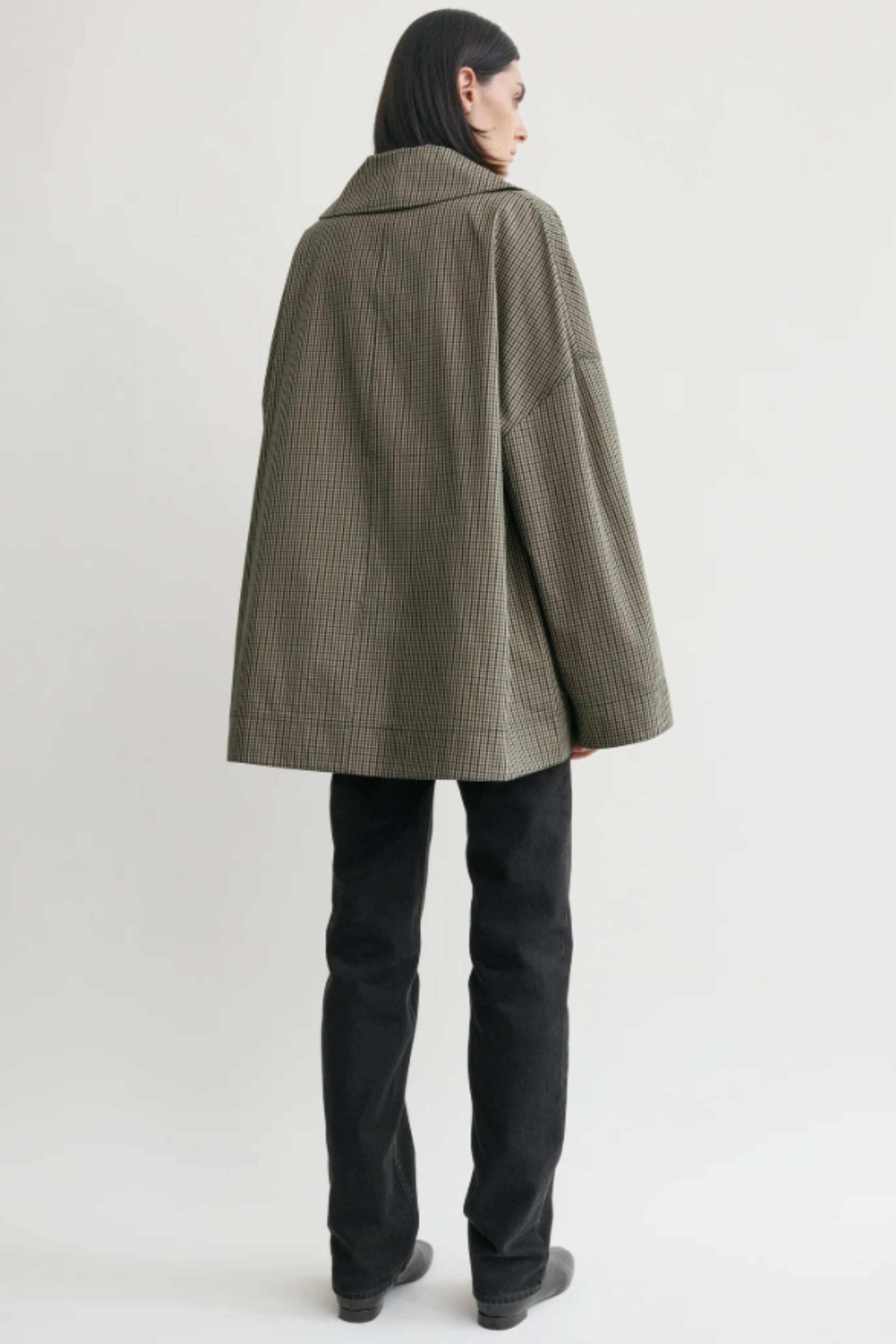 Oversized Checked Jacket