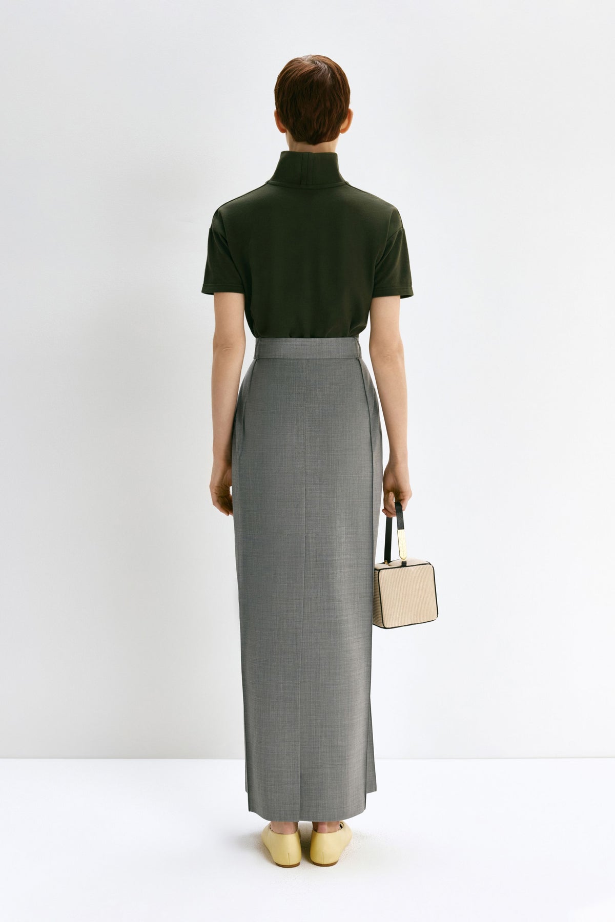 COSTUME SKIRT (light grey melange) - Bessette