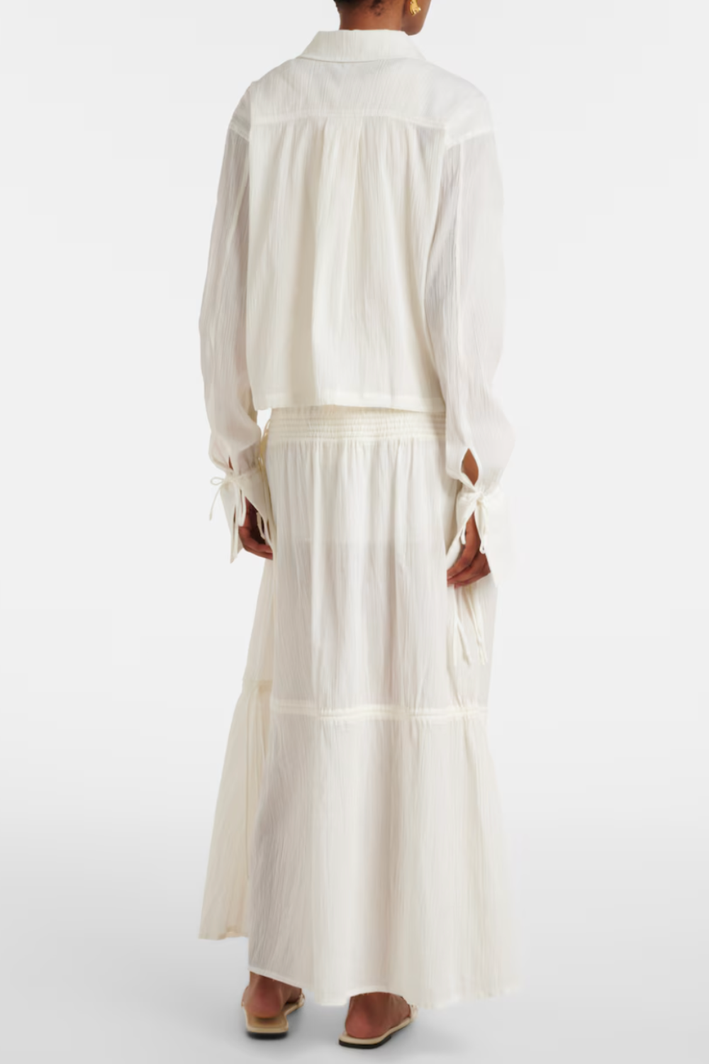 Drawstring Shirt Off-White