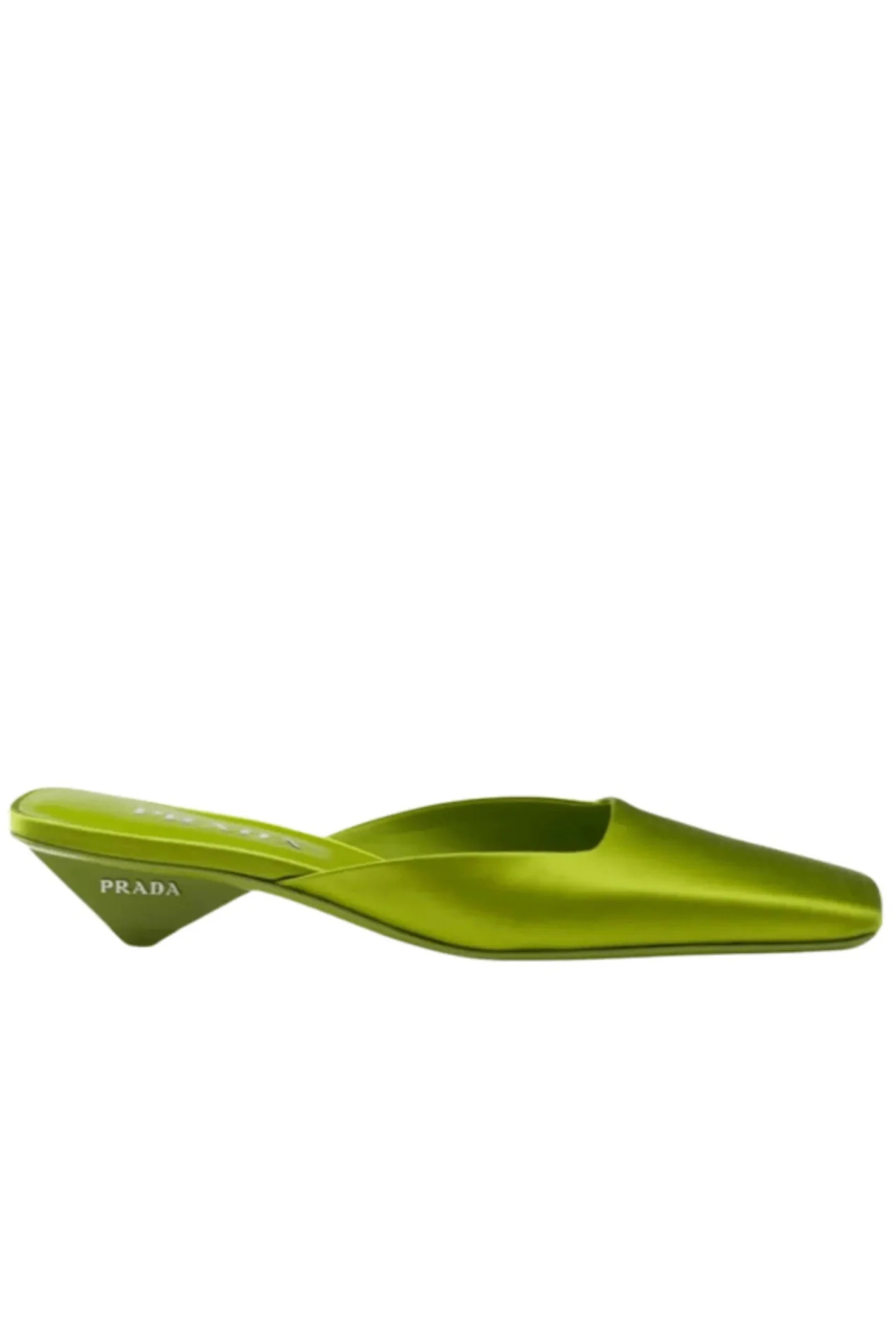 Green Satin Mules-Prada-Bessette