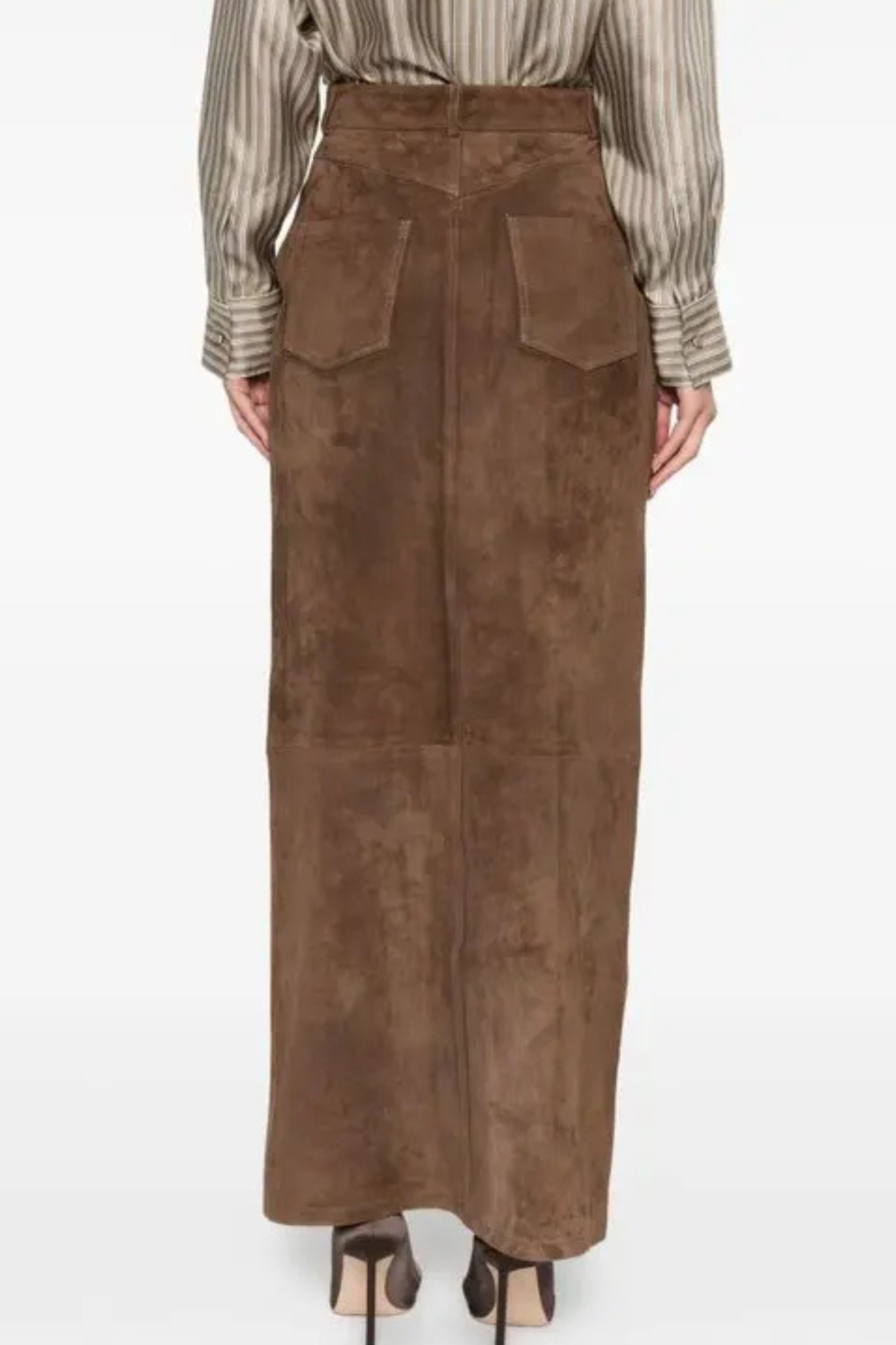 Chicago Skirt Brown Suede
