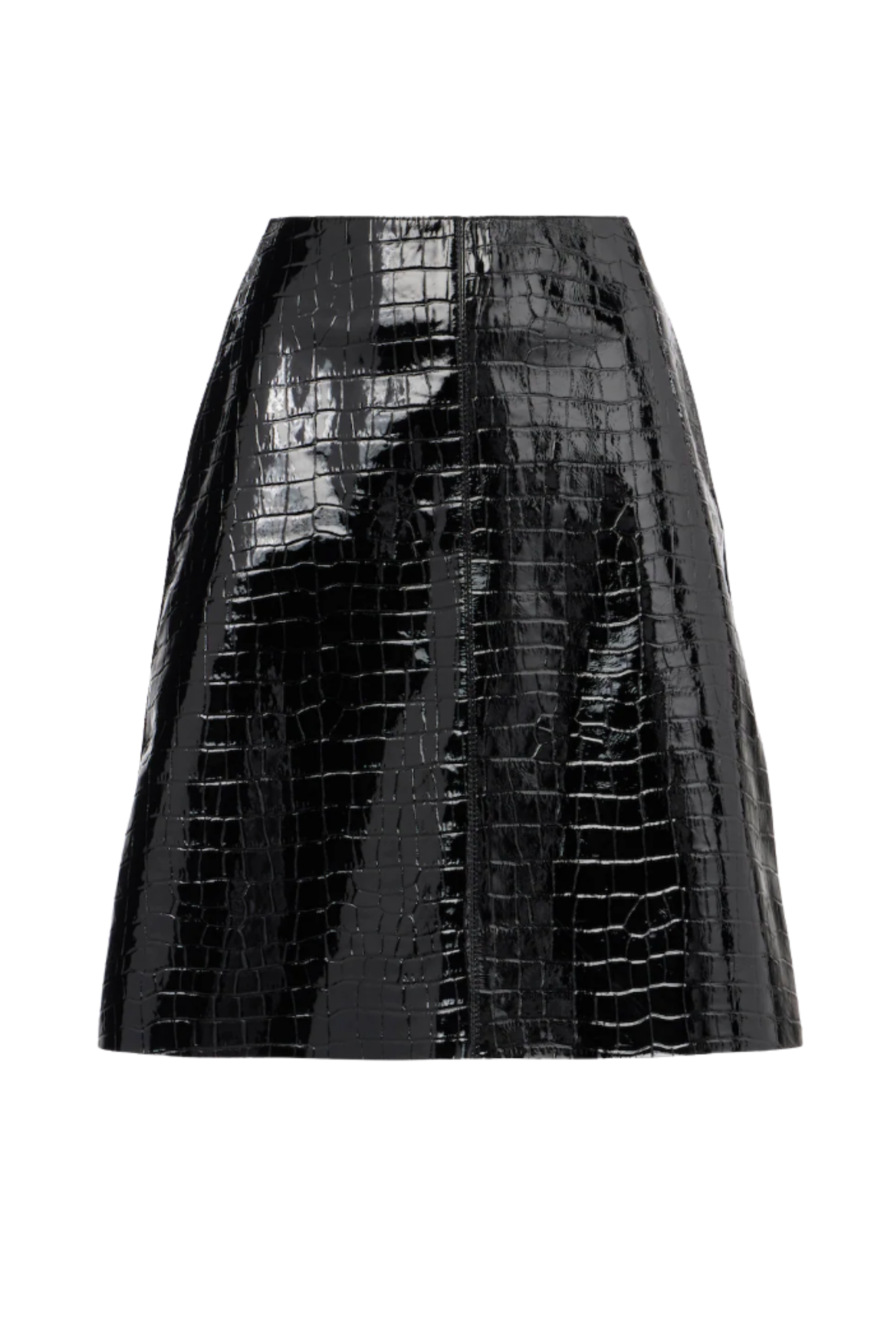 Croc-Embossed Skirt