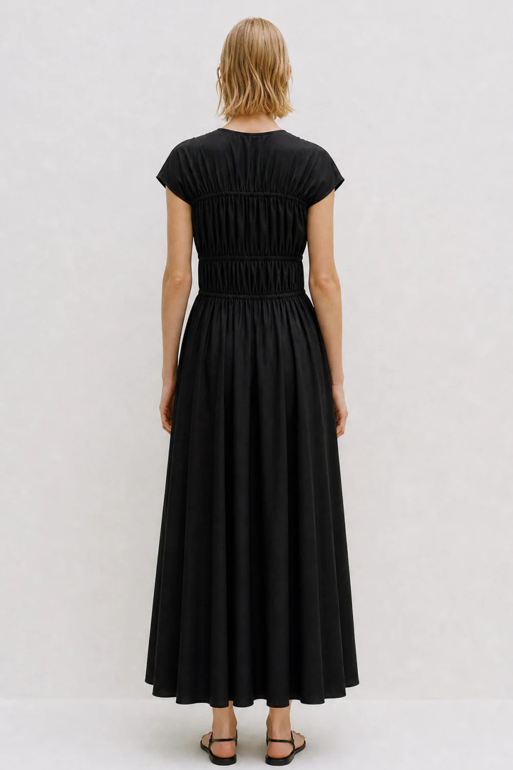 Ceres Organic Cotton Midi Dress Black