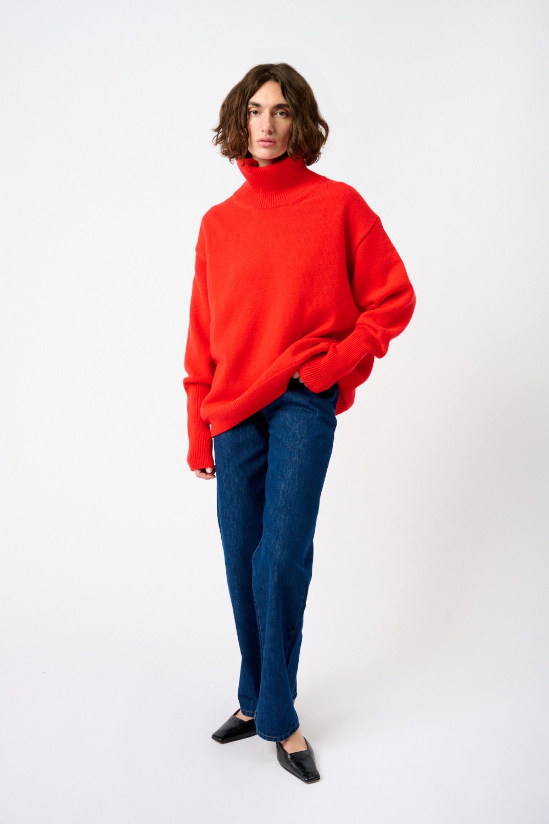 Fine Wool Knit Turtleneck-Bite Studios-Bessette