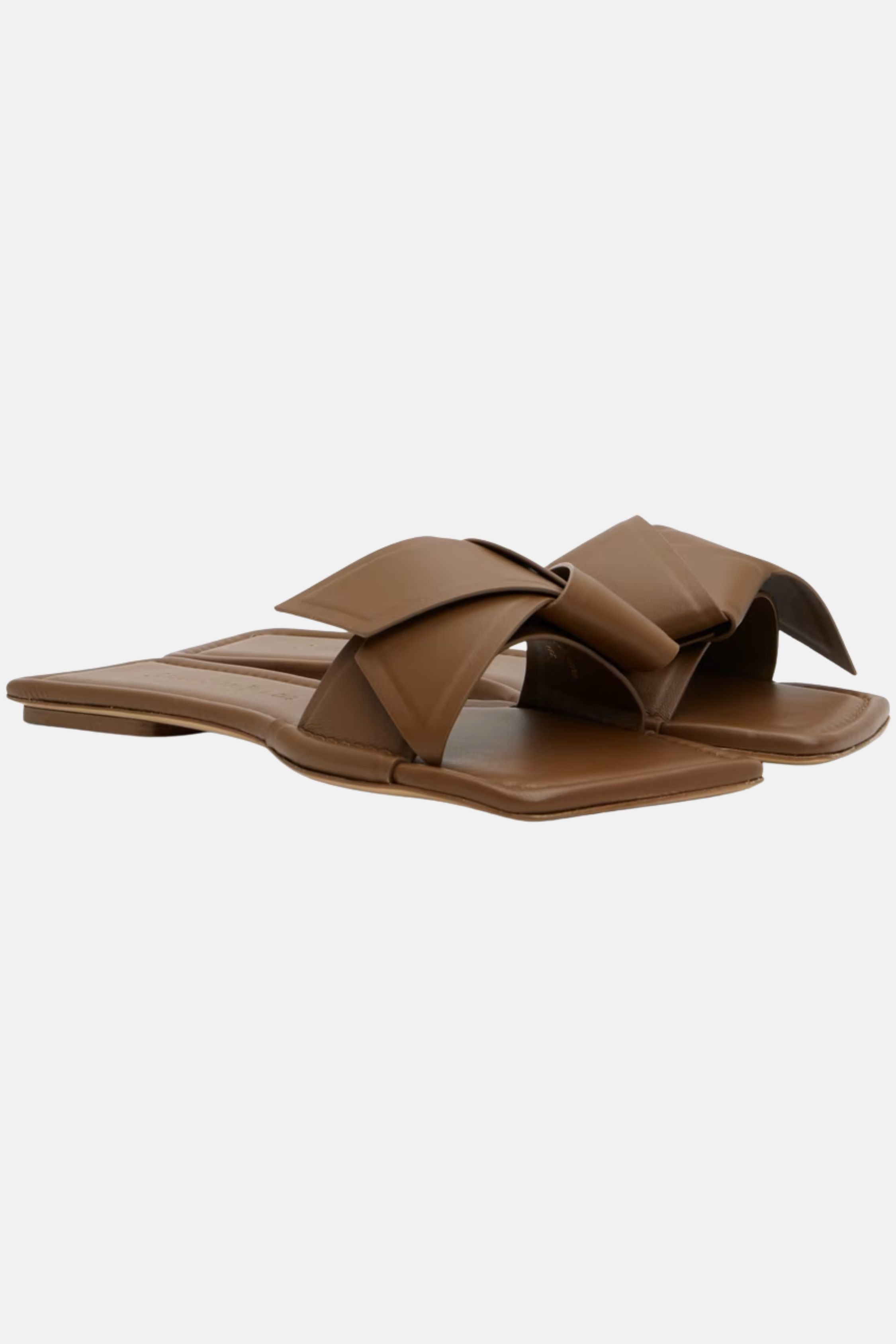 Acne Studios Musubi Leather Sandals Camel