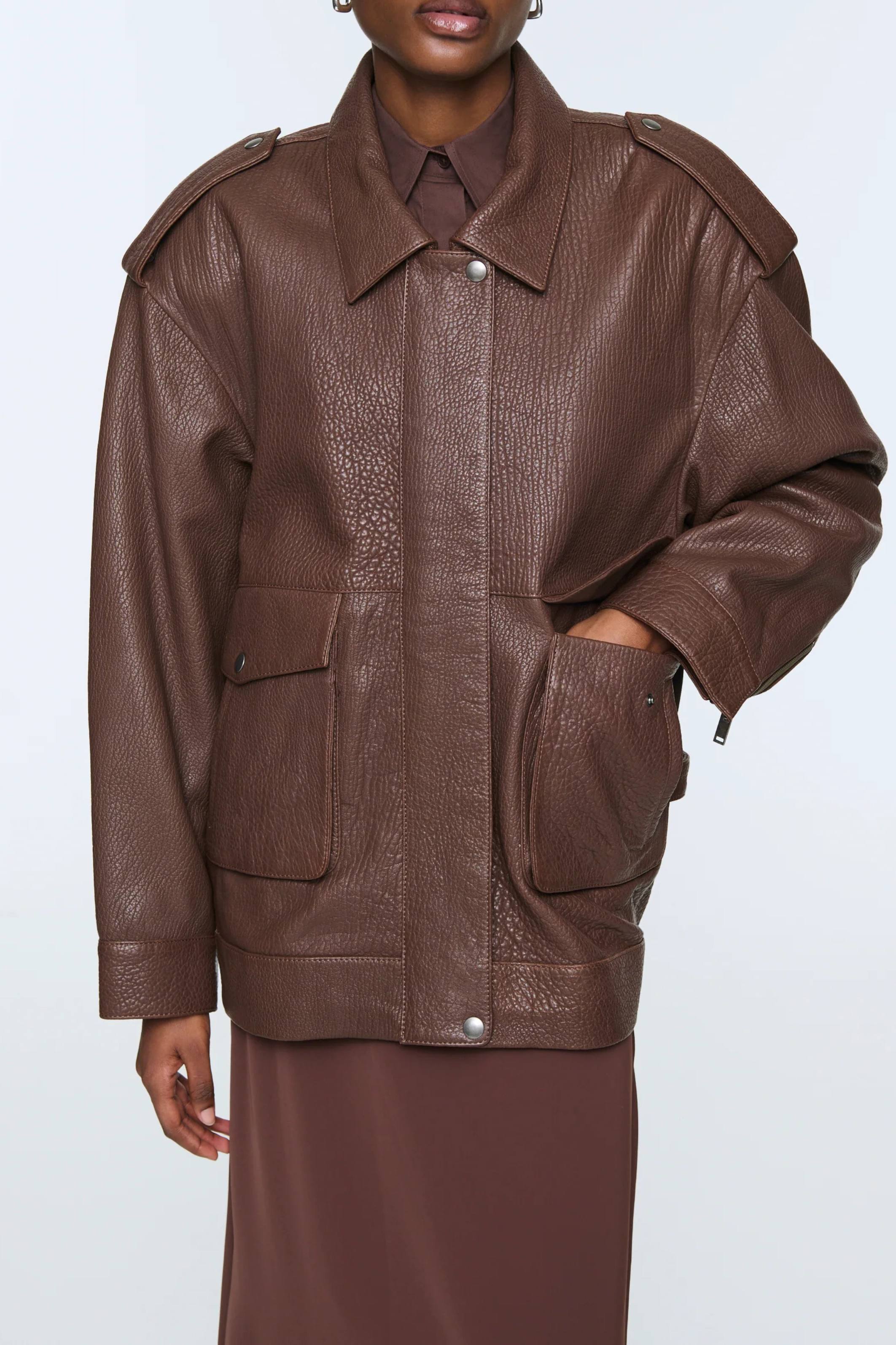 Opal Leather Jacket mocha