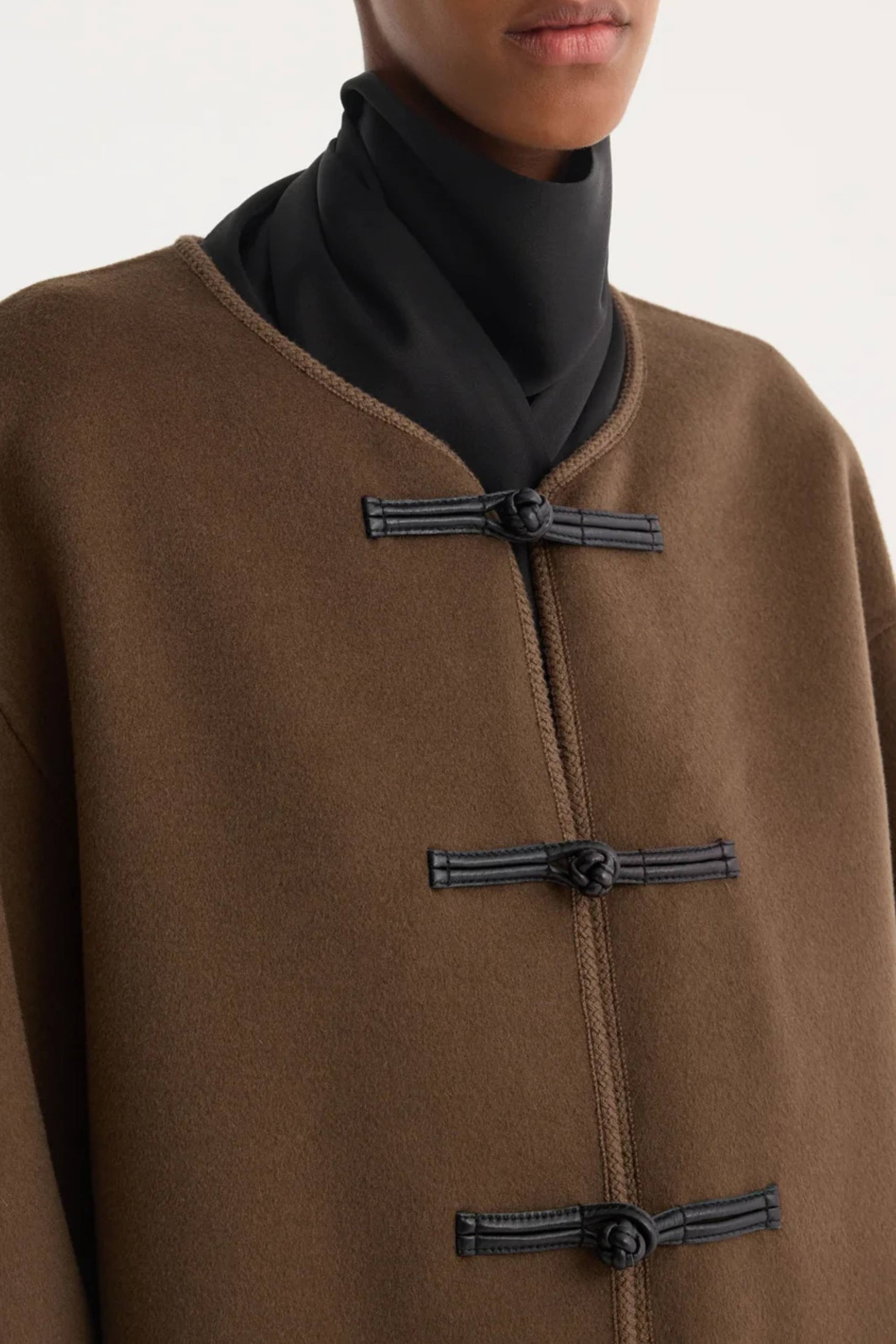 Double faced wool pankou jacket Taupe