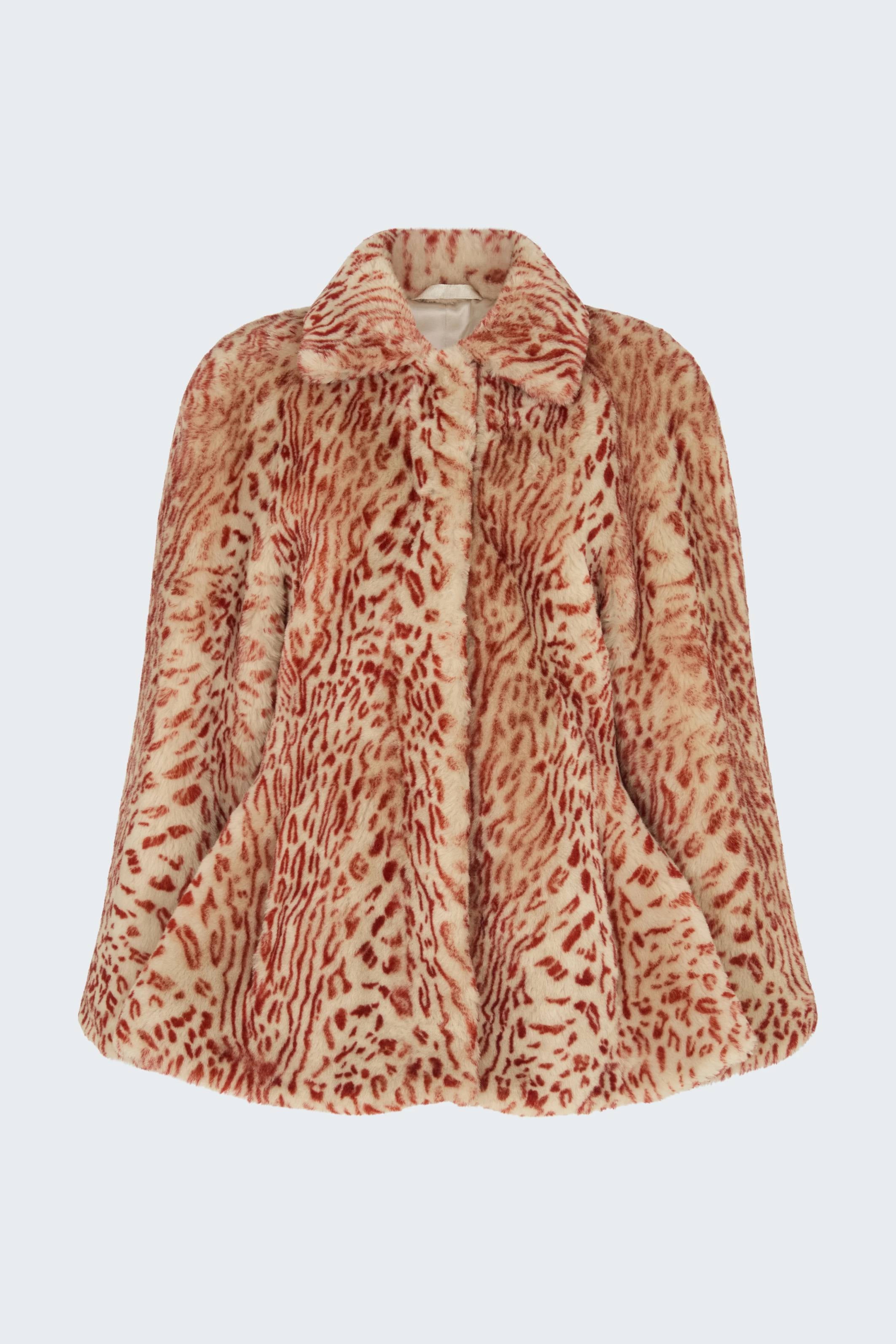 Maeve Fur Jacket Pink Leopard