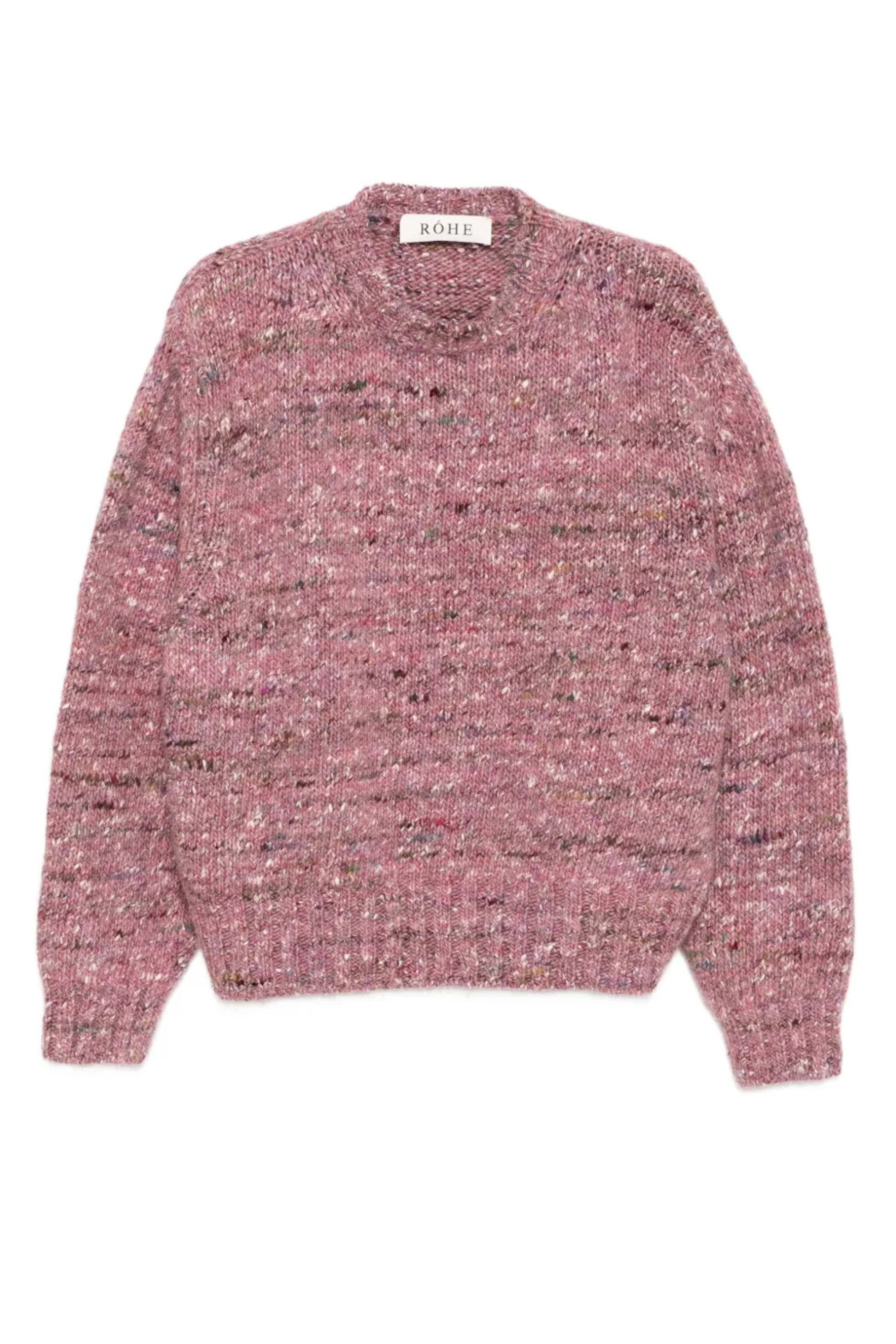 Melange crew-neck jumper