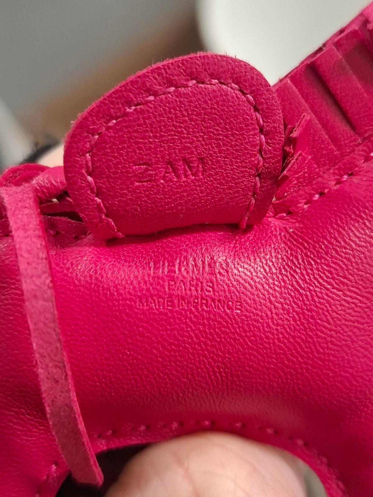 Hermès Rodeo PM Charm in Pink Leather