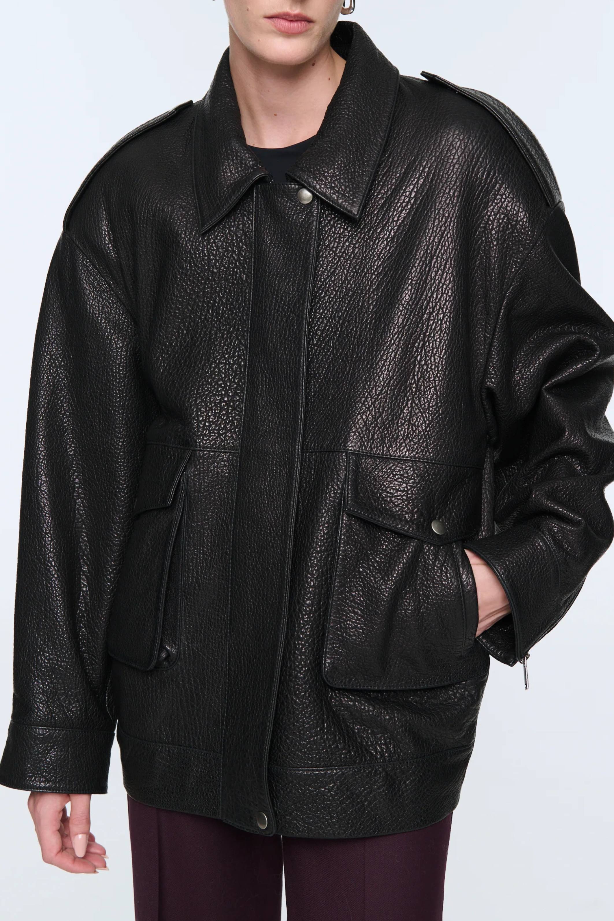 Opal Leather Jacket Black