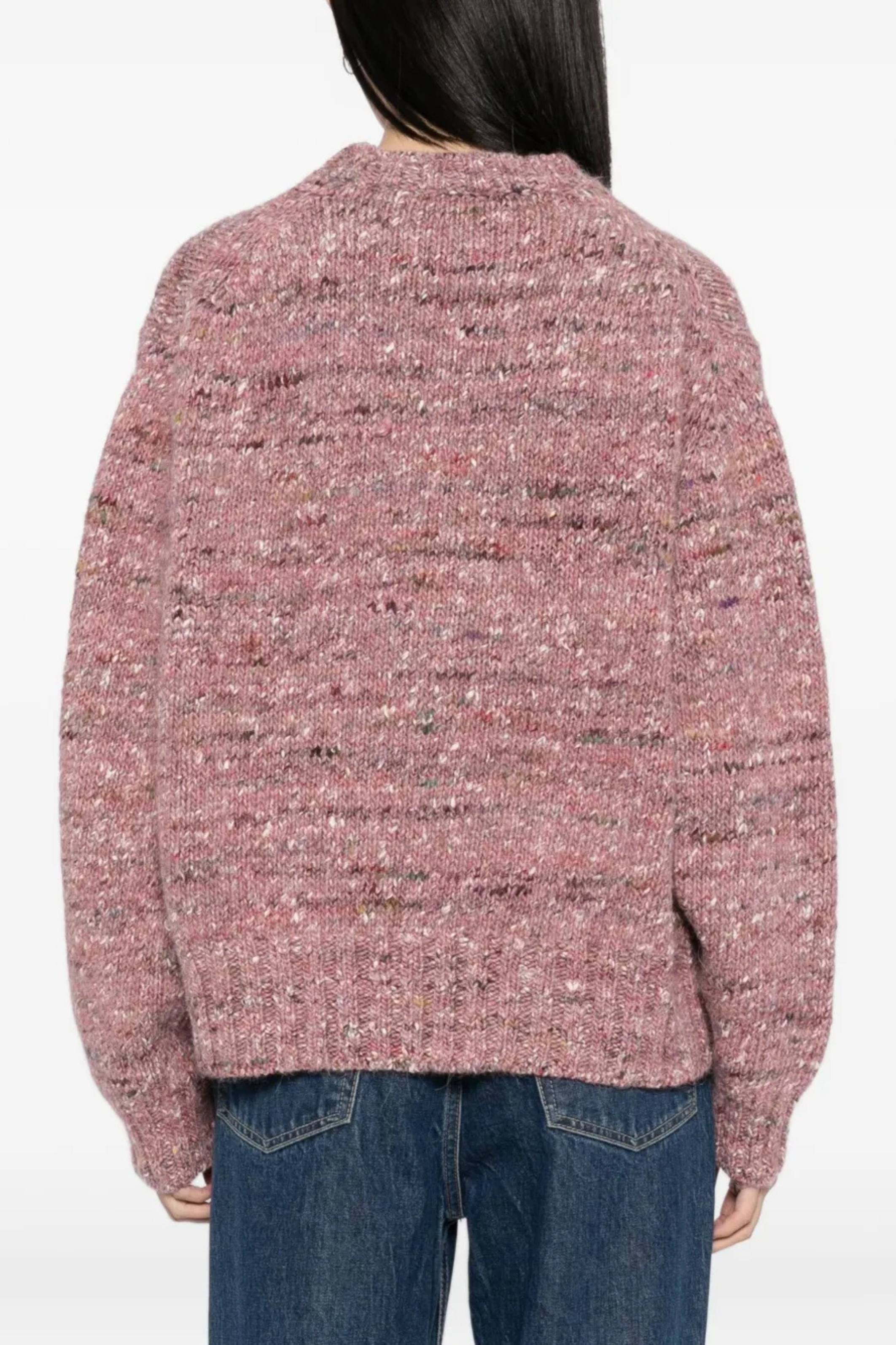 Melange crew-neck jumper