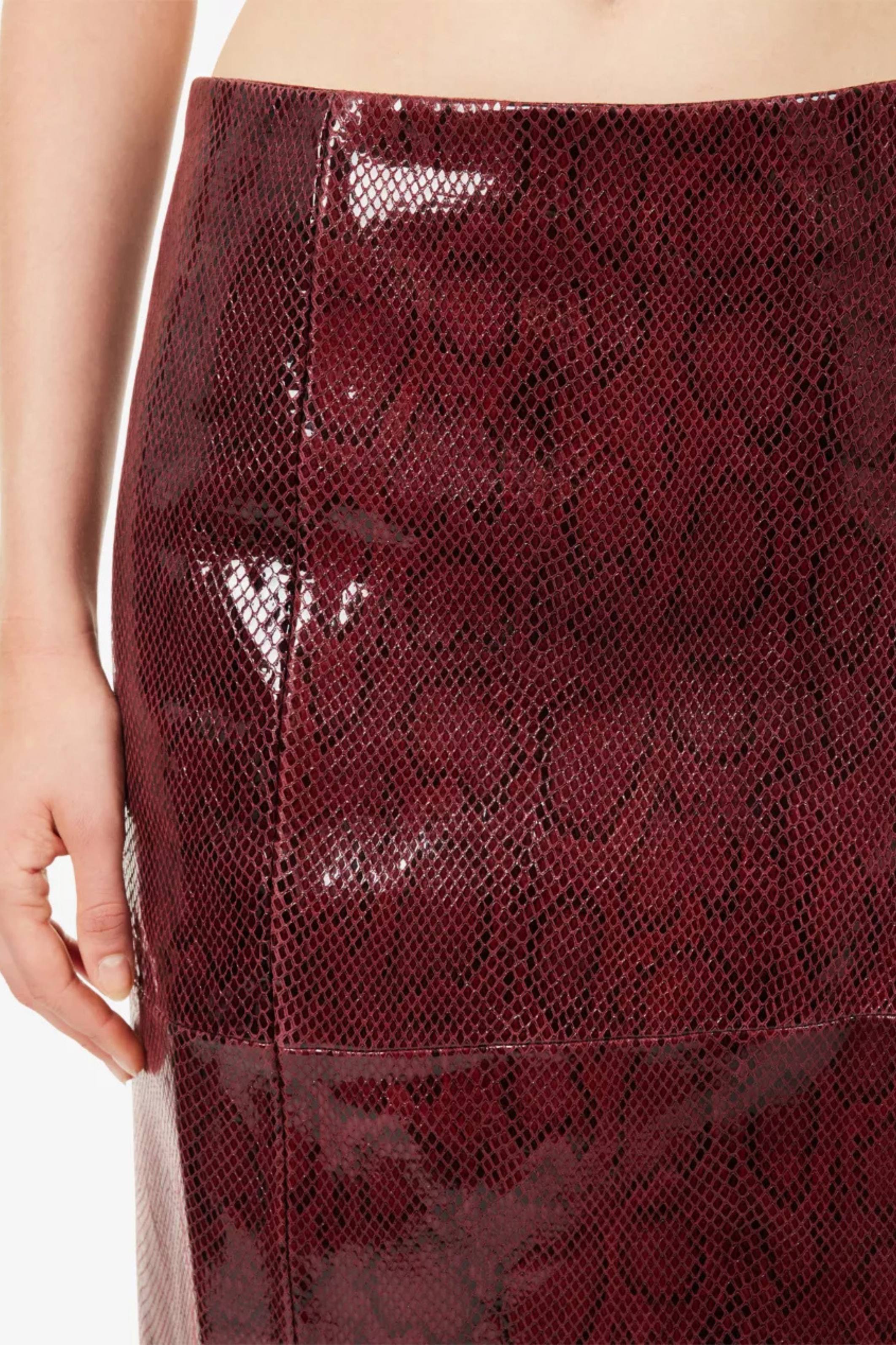 Snake leather skirt