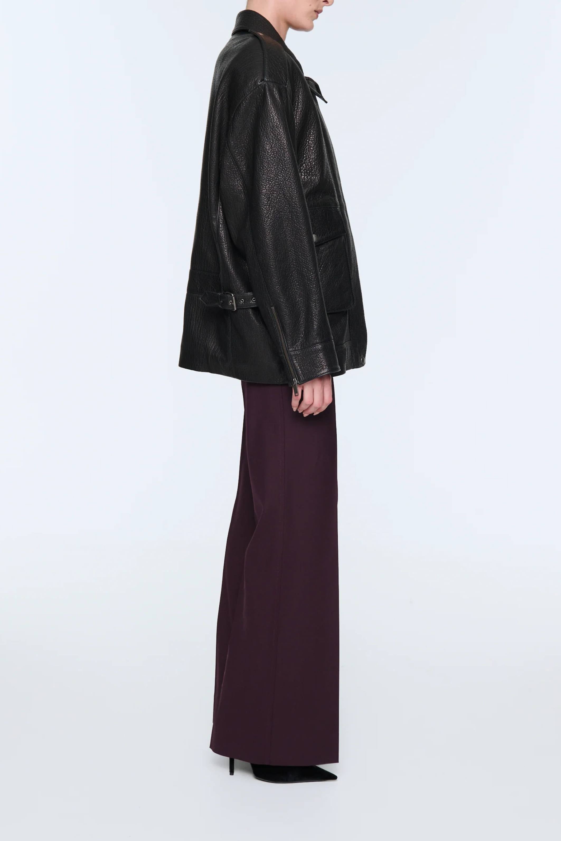 Opal Leather Jacket Black