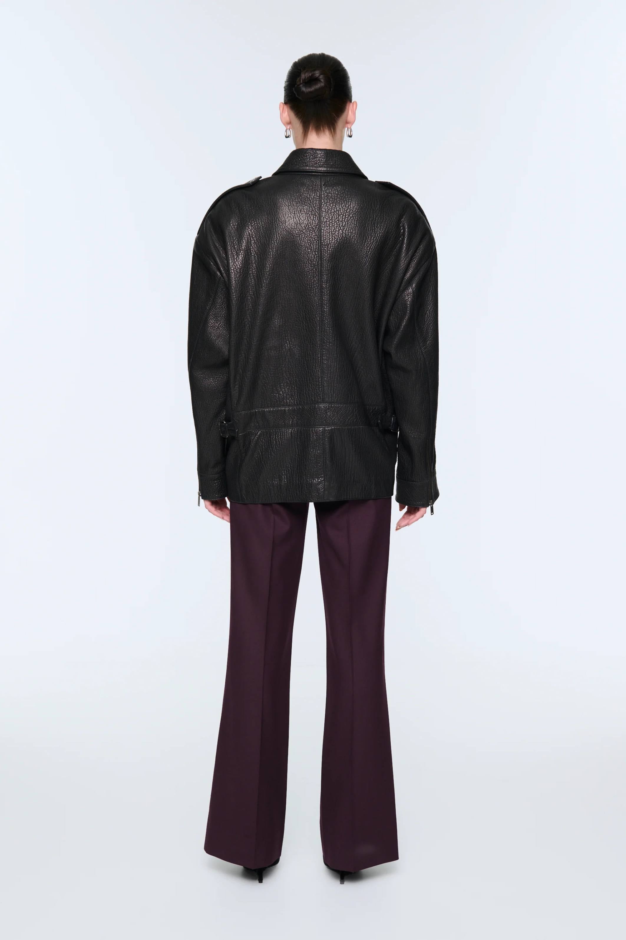 Opal Leather Jacket Black