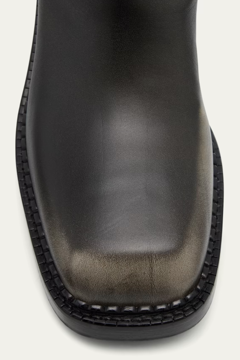 Knee-high 55mm leather boots washed leather