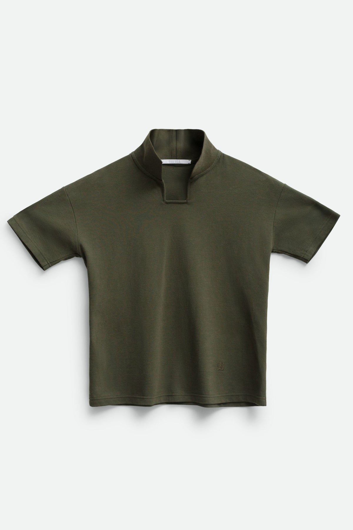 SQUARE NECK POLO  (forest green) - Bessette
