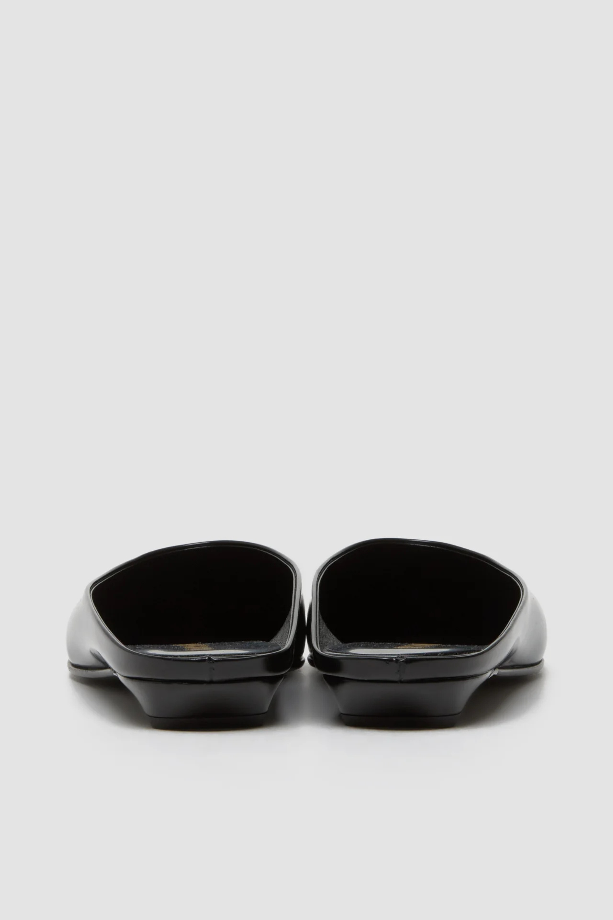 Black Leather Mule-Prada-Bessette