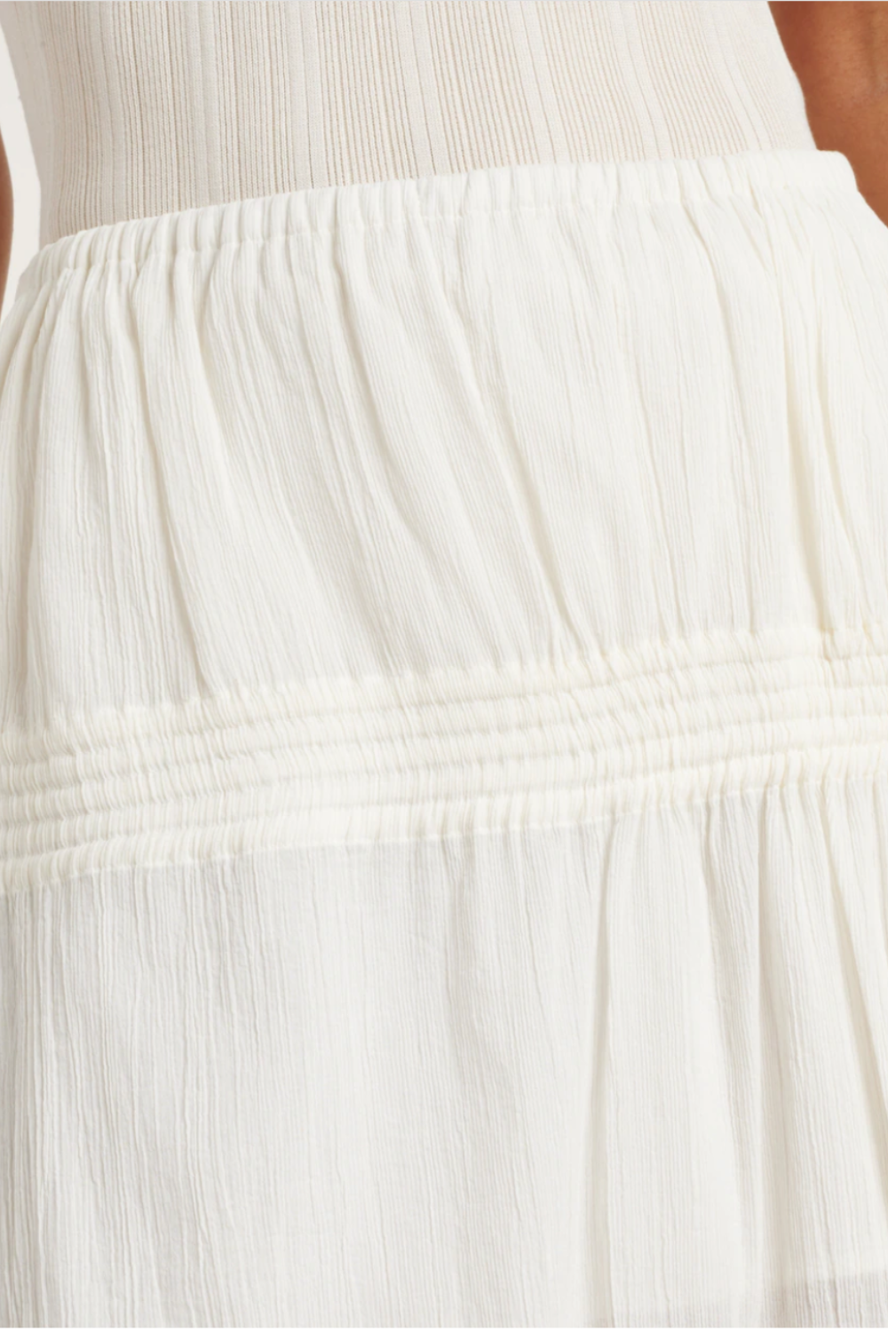 Drawstring Skirt White