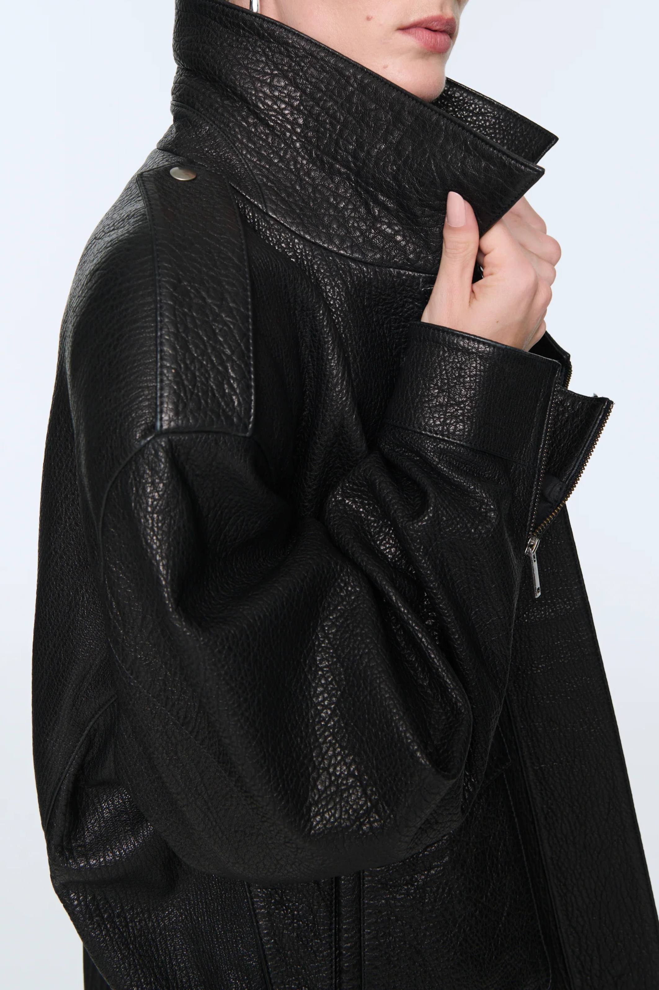 Opal Leather Jacket Black