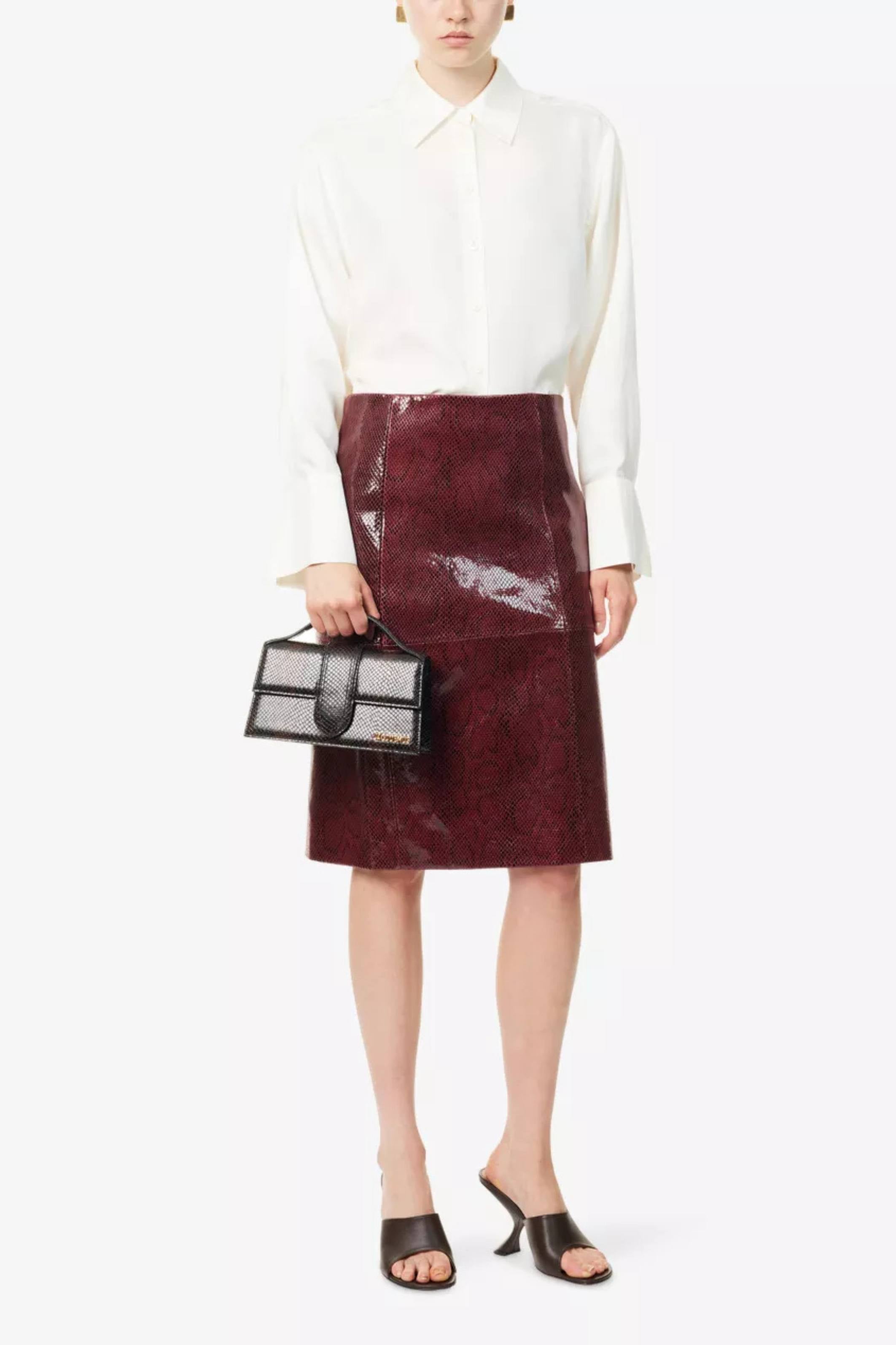 Snake leather skirt