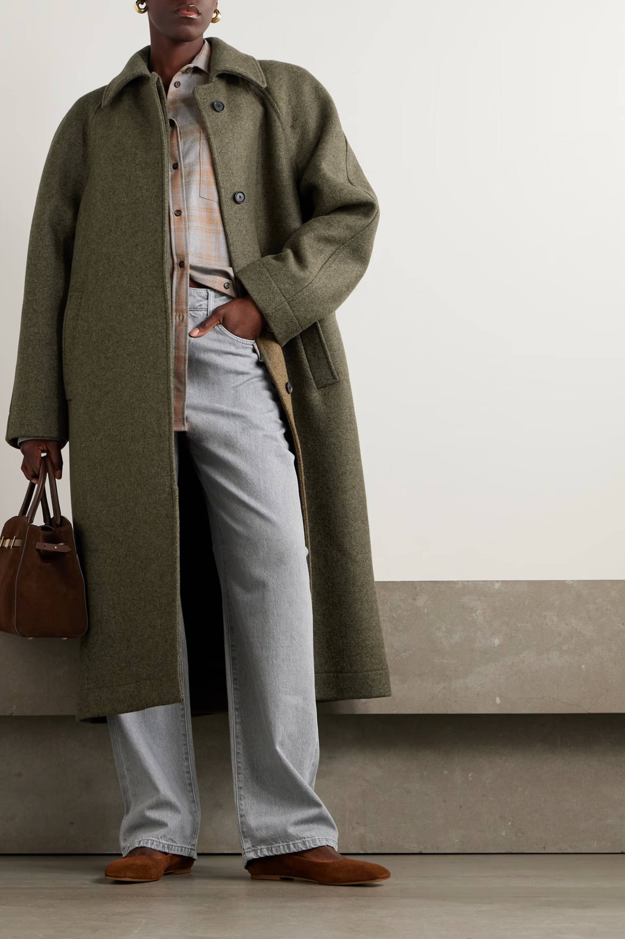 Textured wool coat
