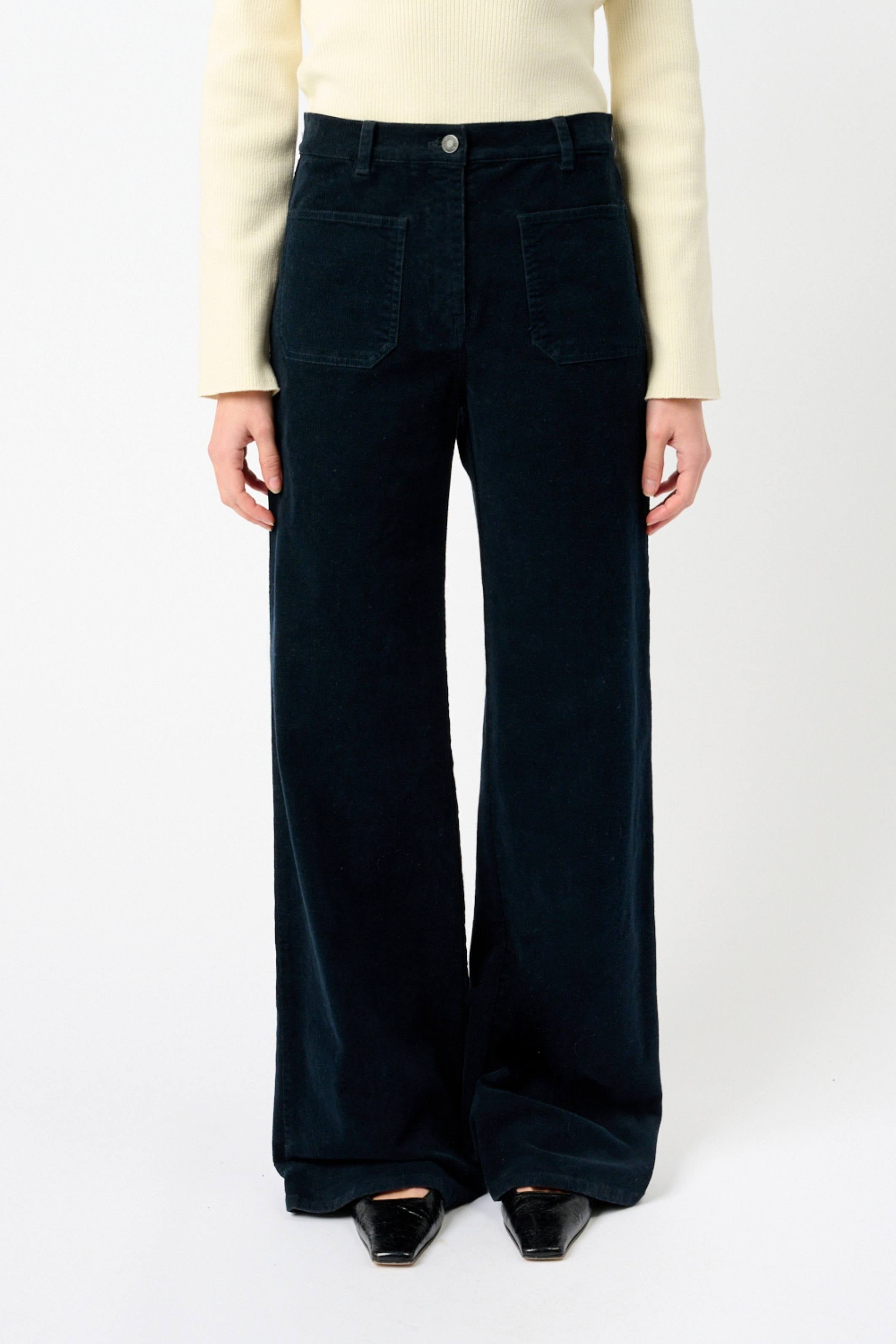 Cotton-Blend Corduroy Flared Pants-Nili Lotan-Bessette