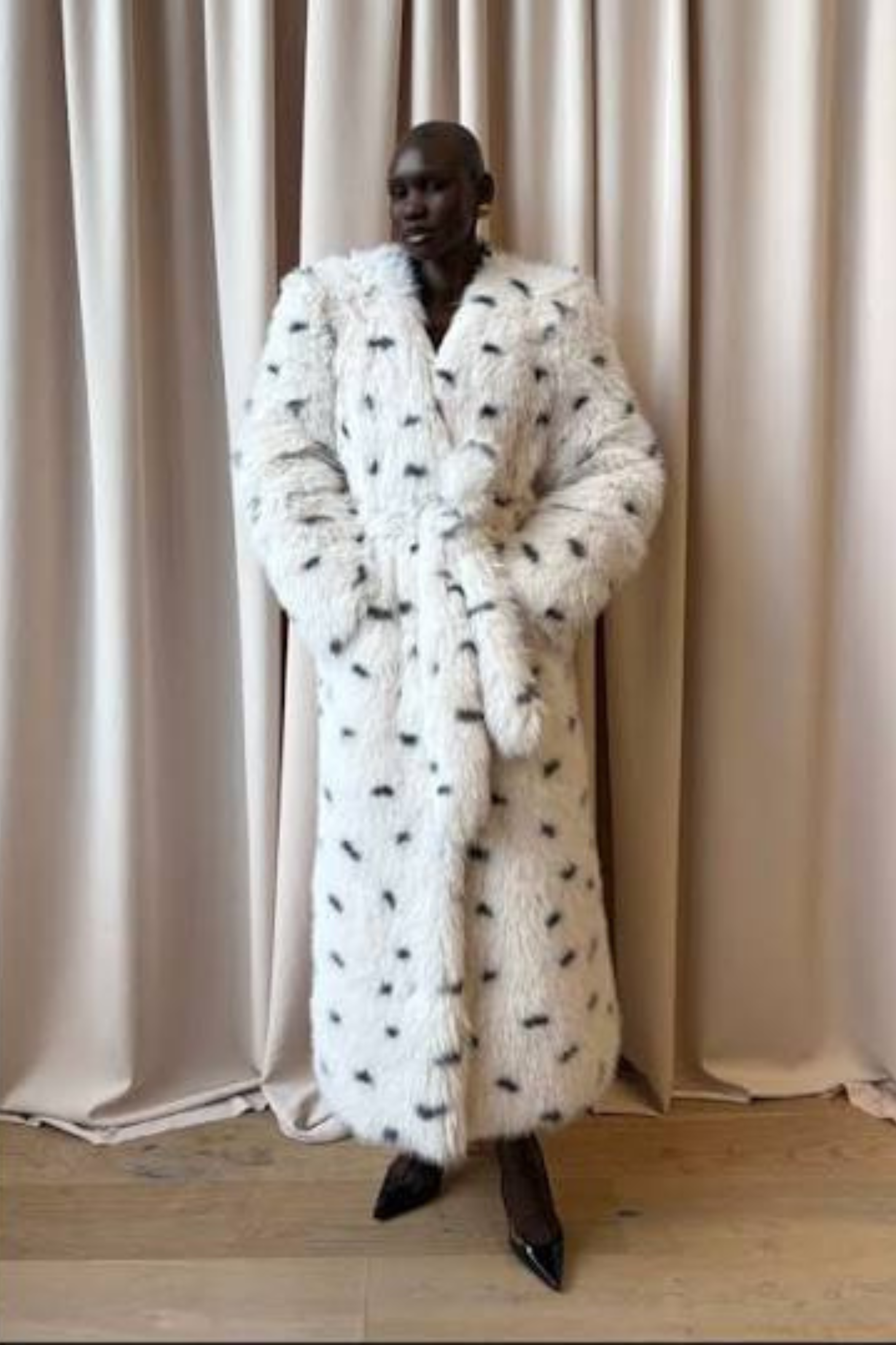 Olivia Fur Coat Dalmation