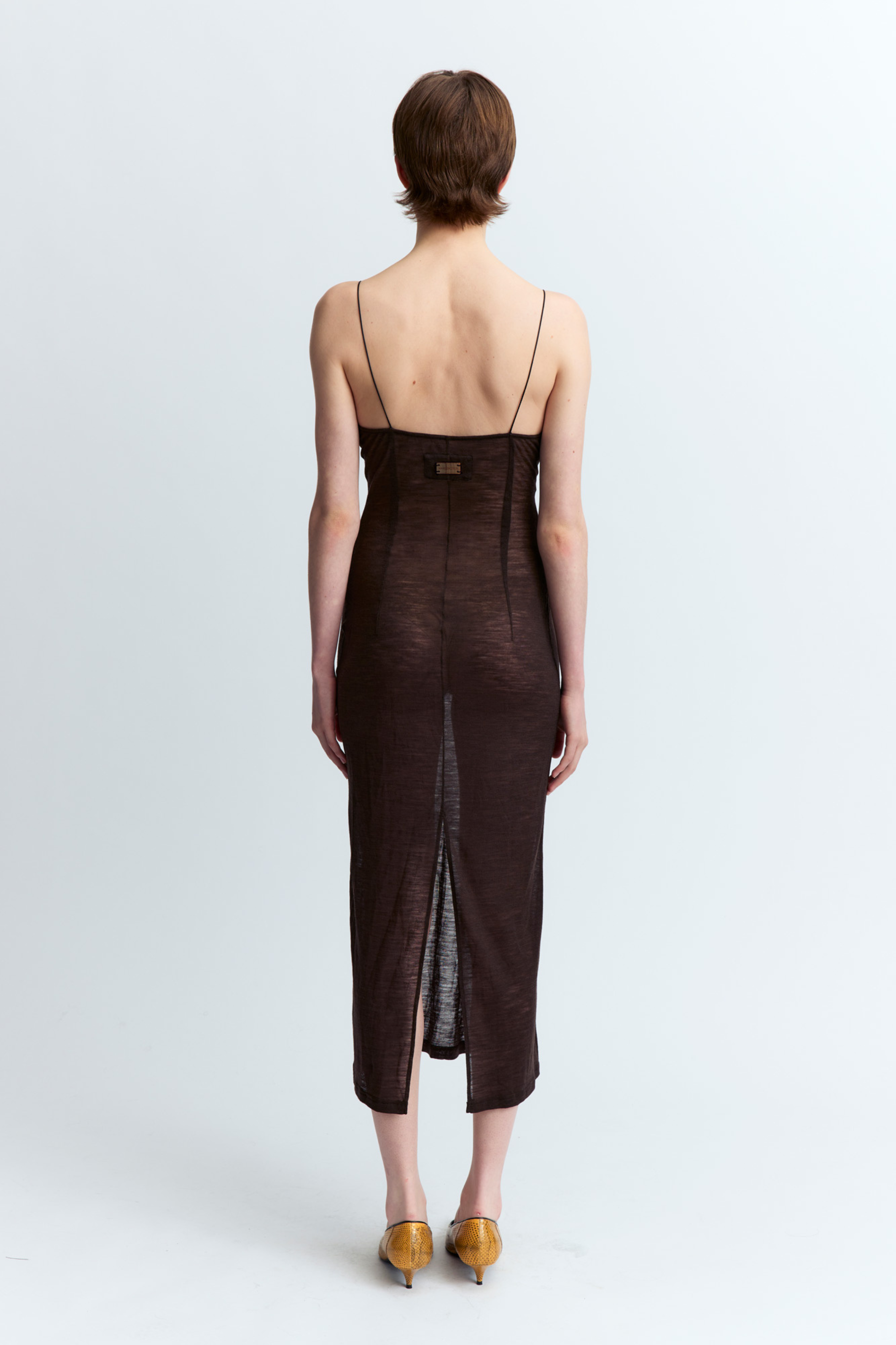 Solaria Midi Dress Brown - Bessette