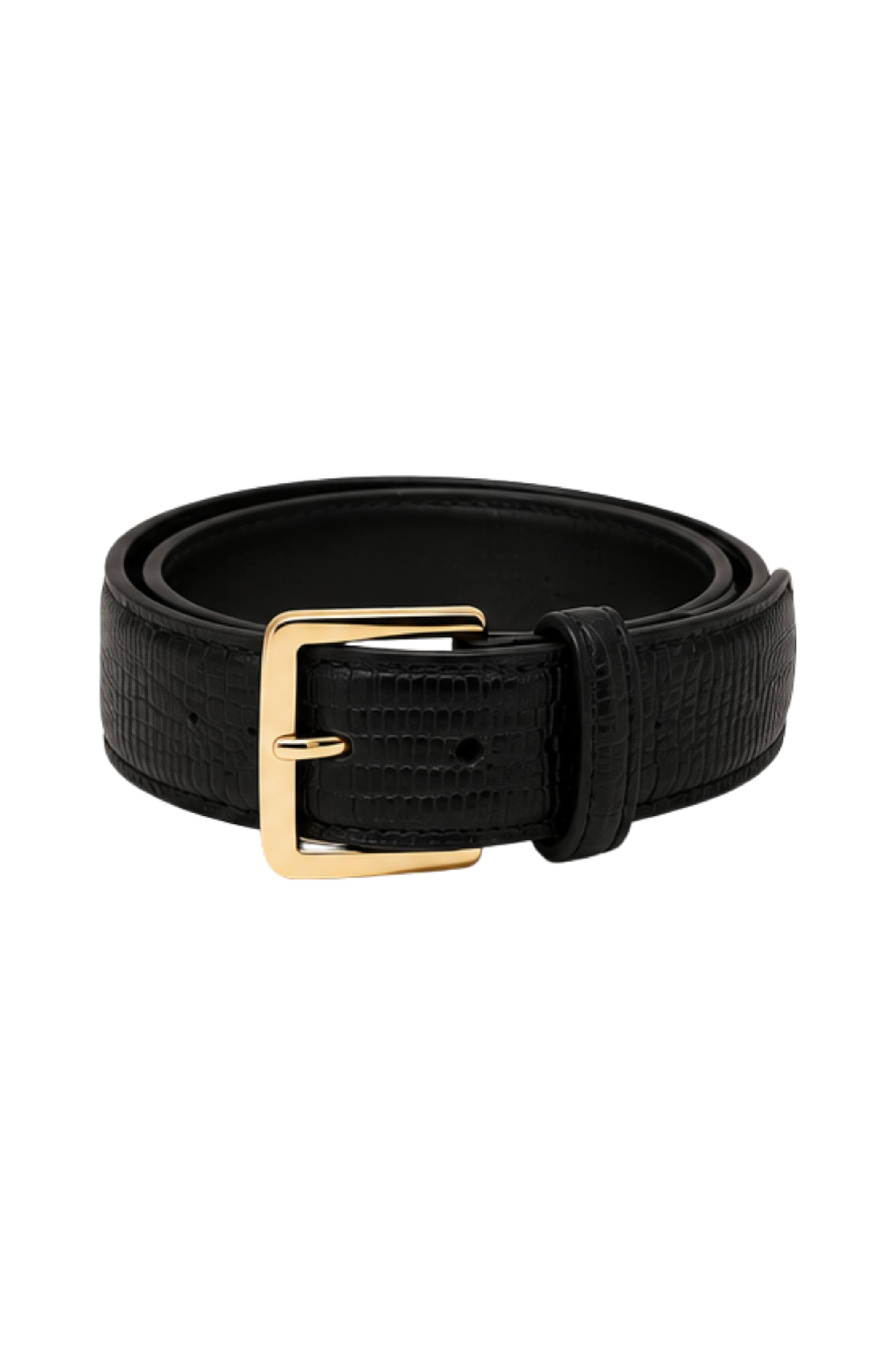 Hyra Croc Belt in Gold