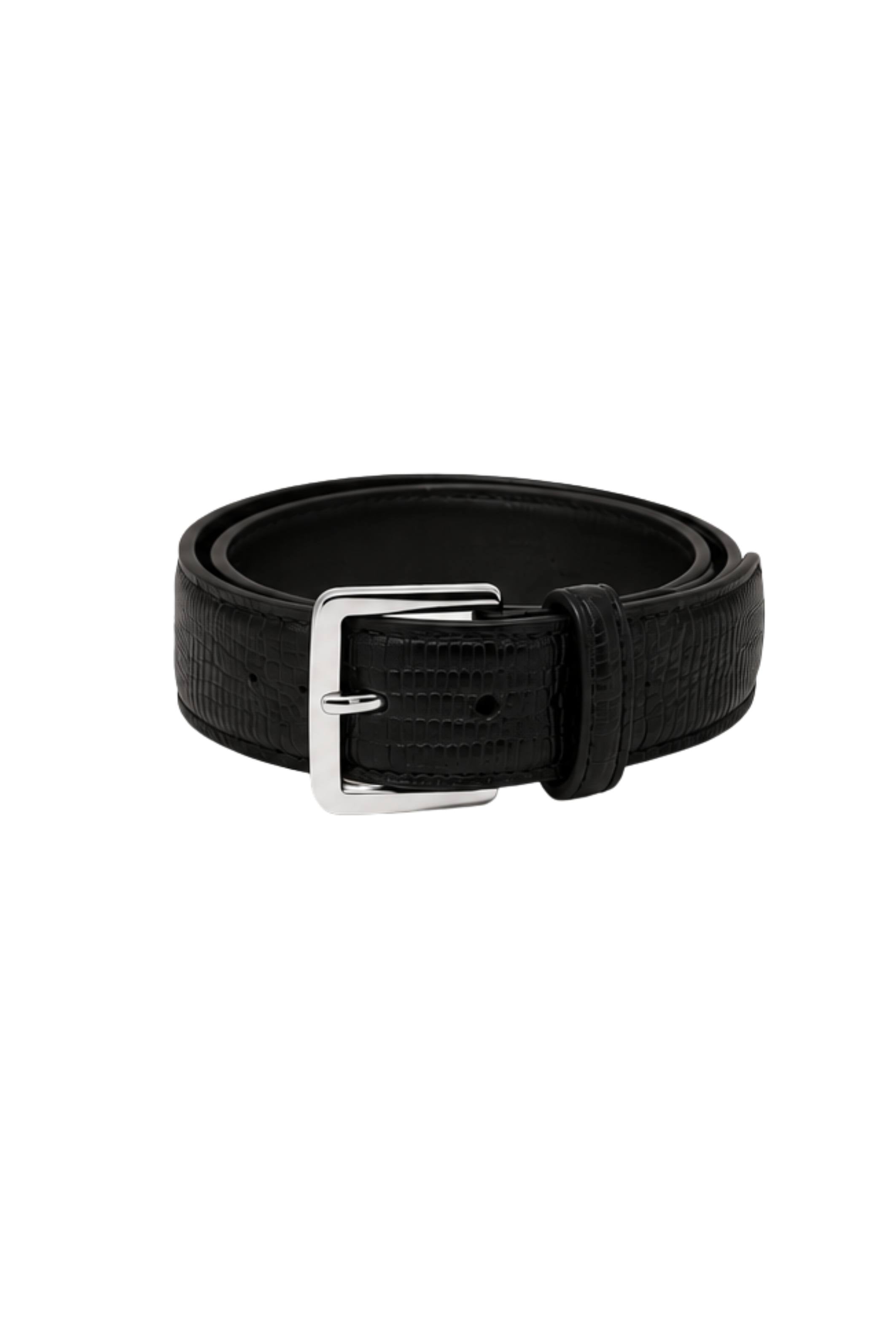 Hyra Croc Belt in Silver