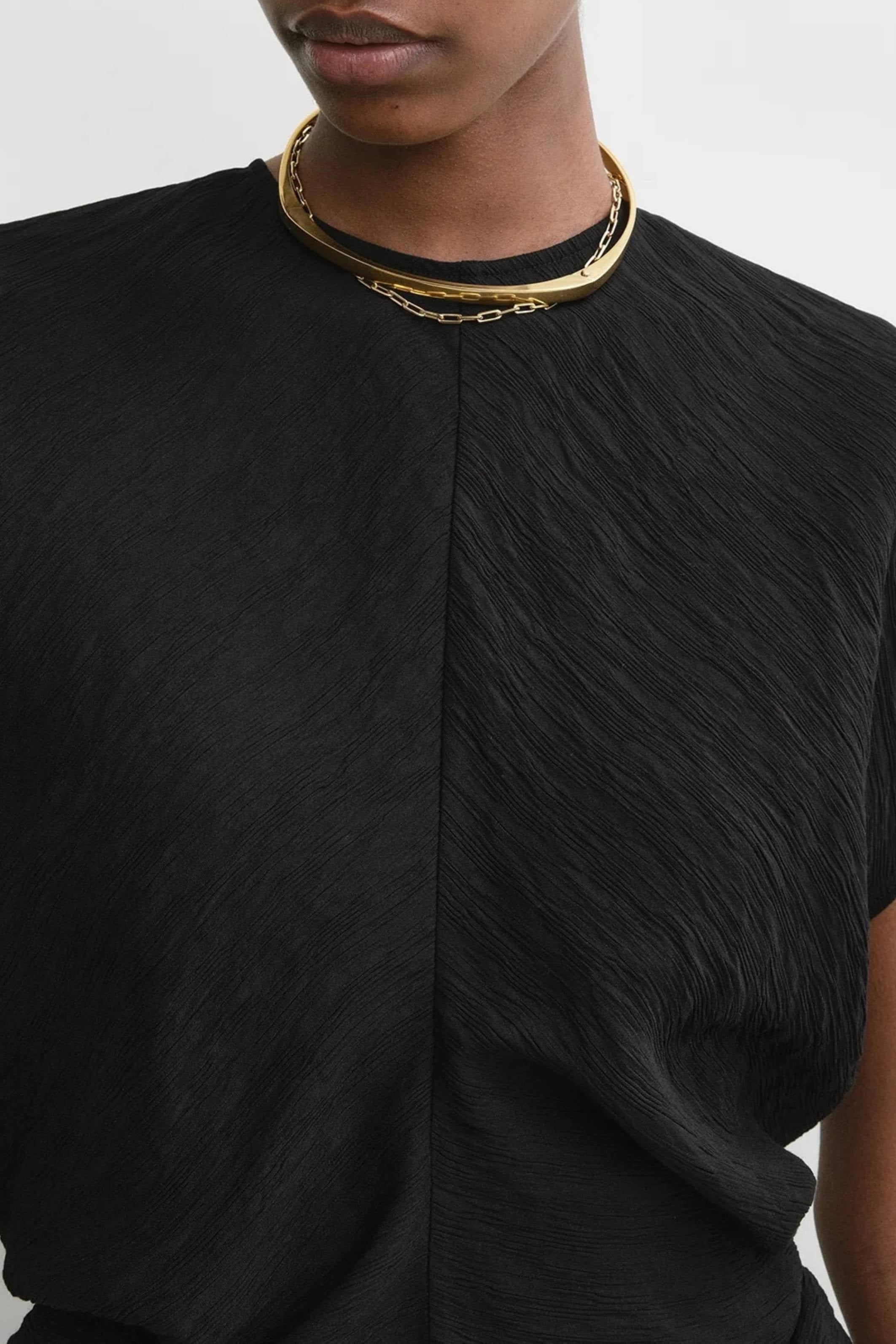 Slouch waist top black