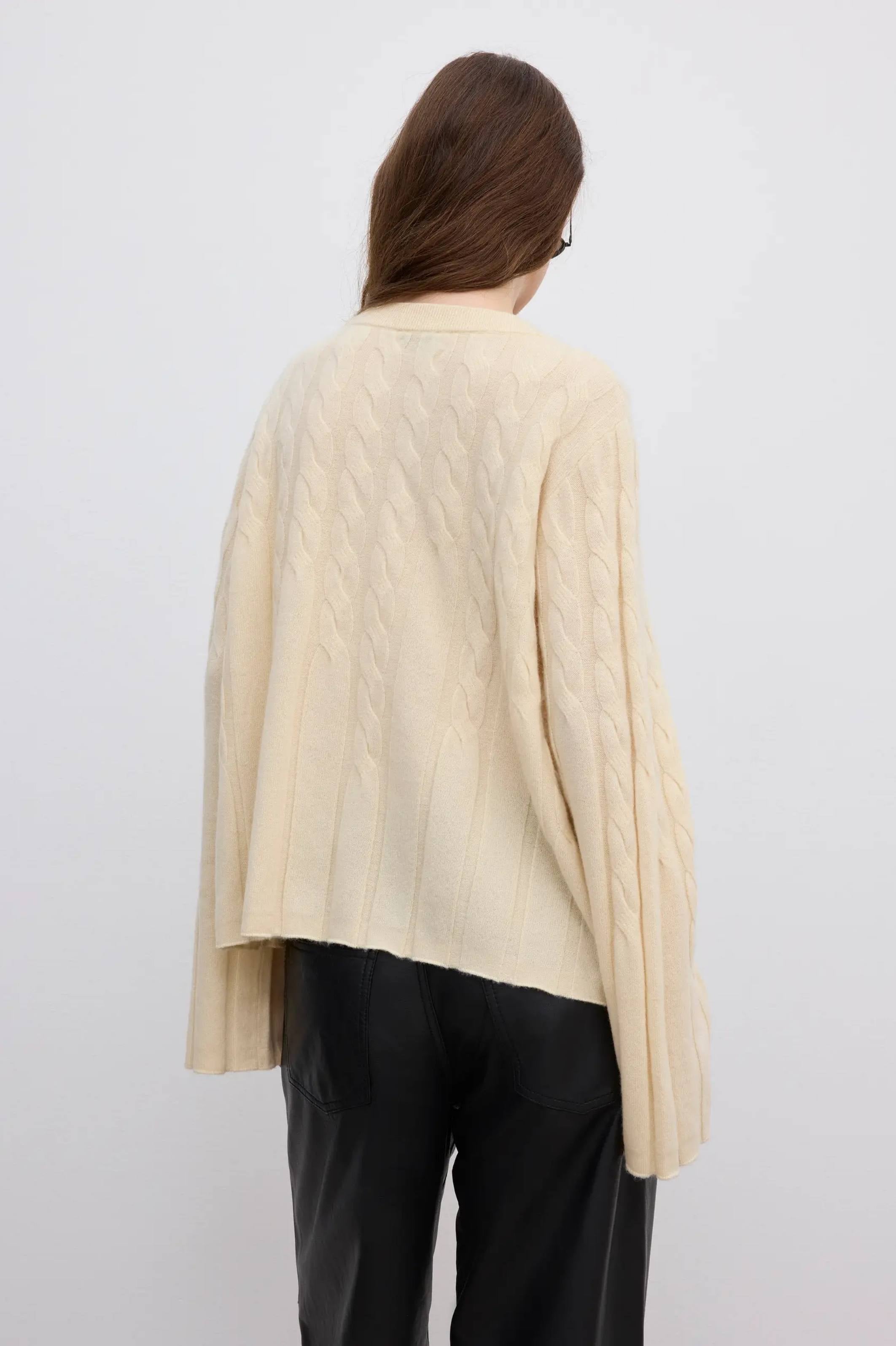 Faded Cable Knit Jumper - Bessette