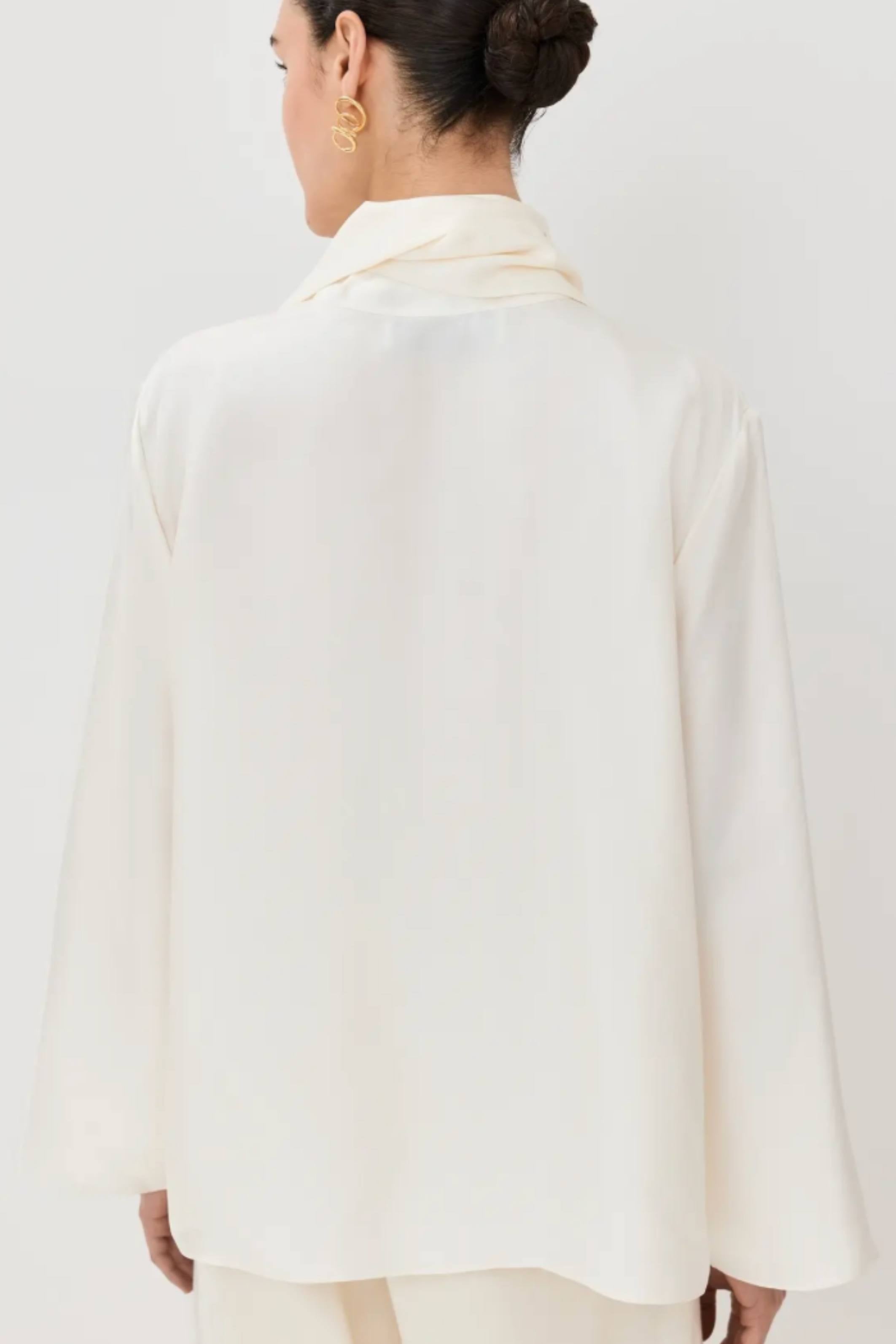 Silk Blouse with Sash