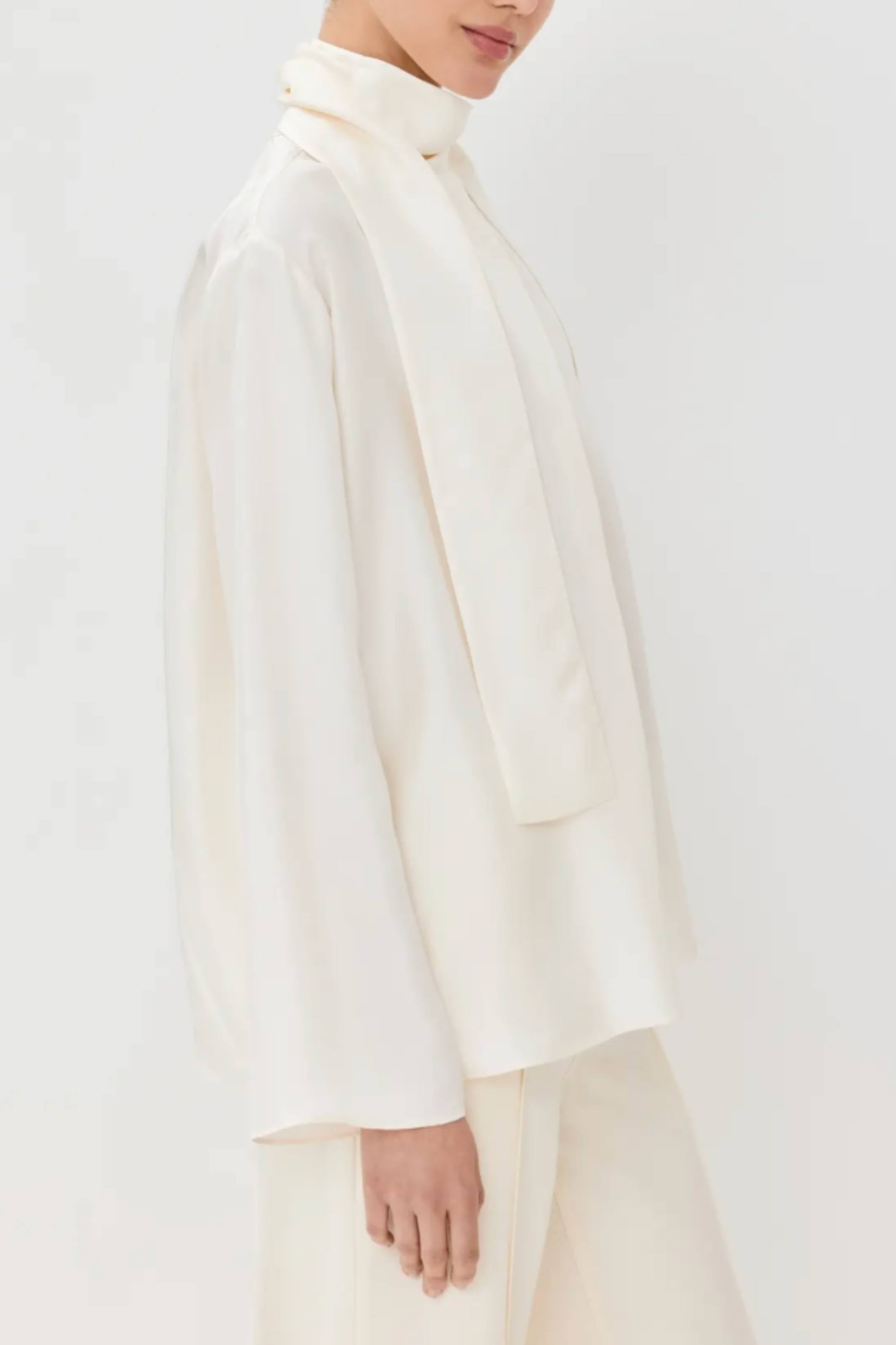 Silk Blouse with Sash