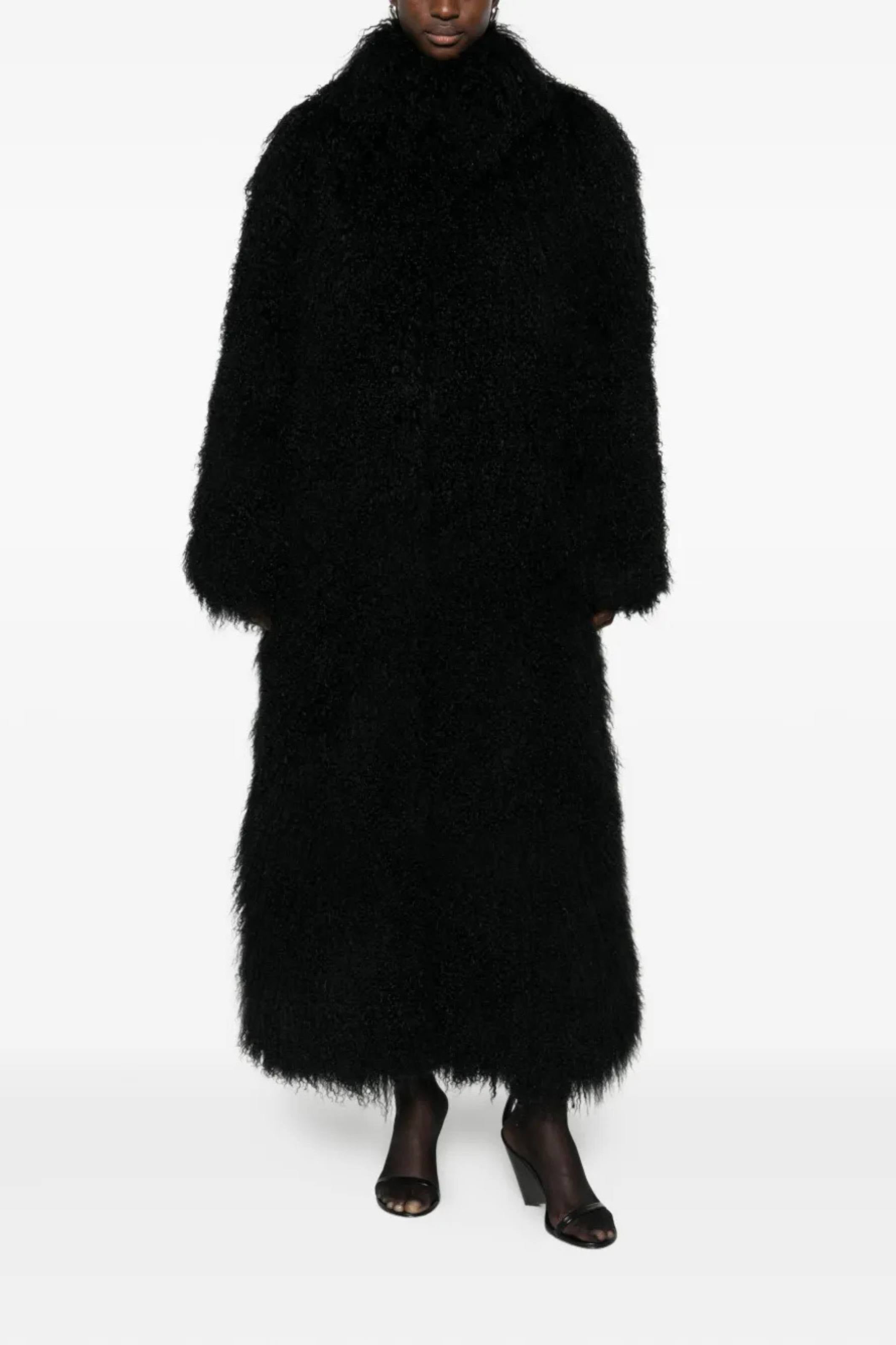 Faye Shearling Coat Black