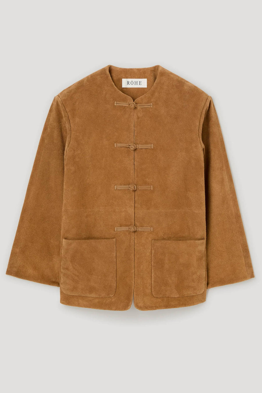 Pankou closure suede jacket