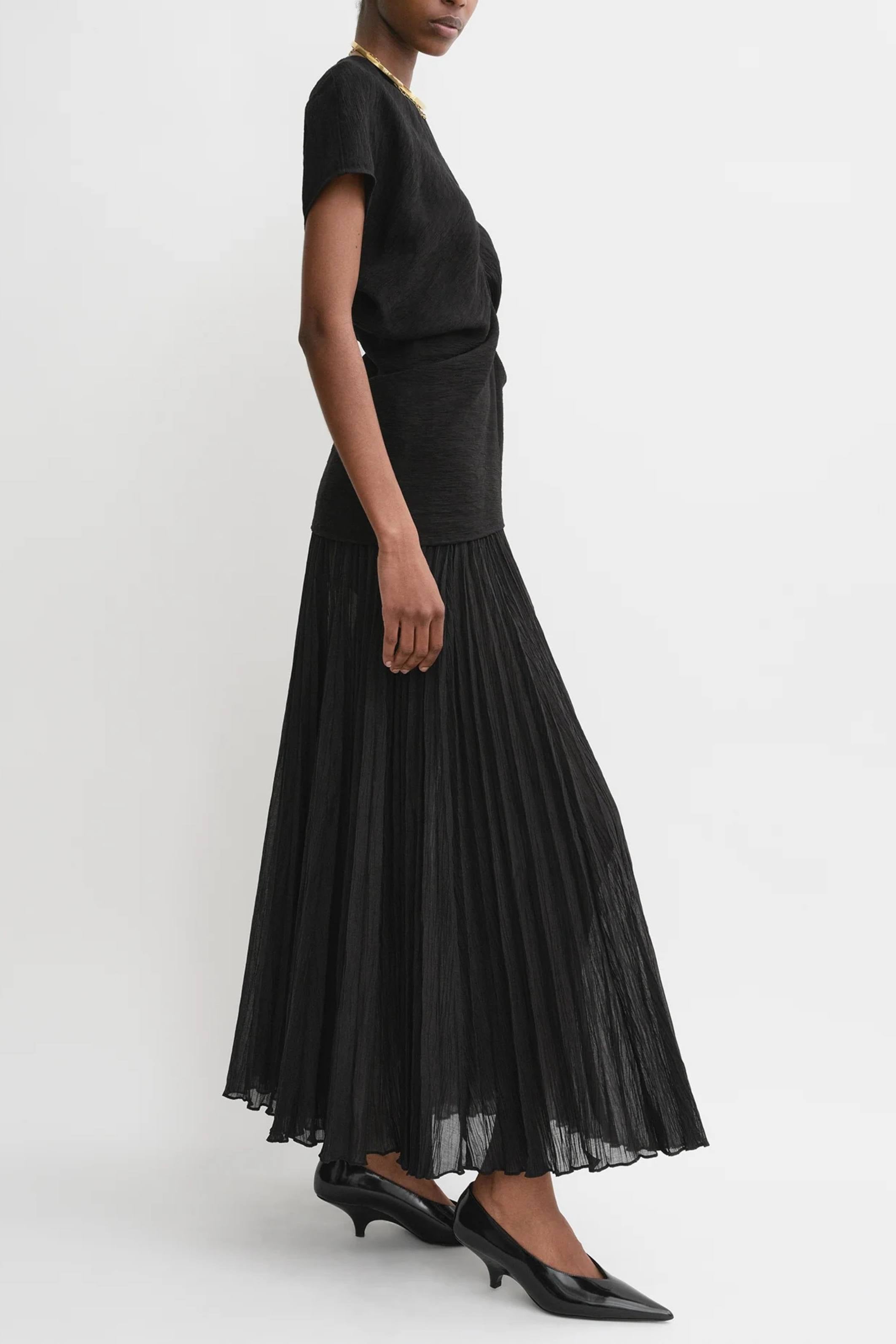 Slouch waist top black