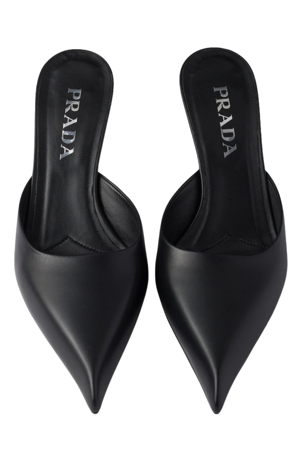 Black Leather Mule