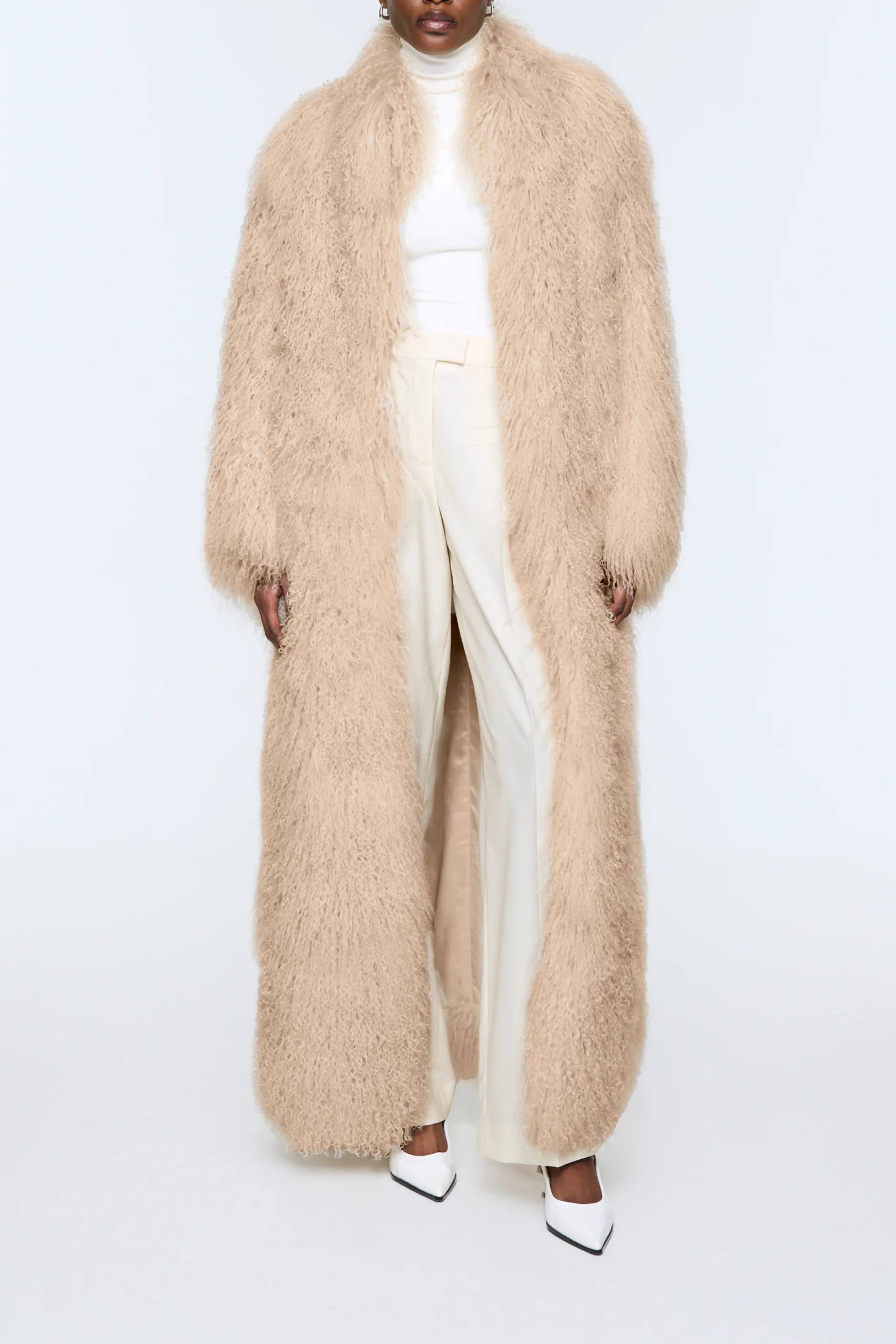 Faye Shearling Coat Blonde