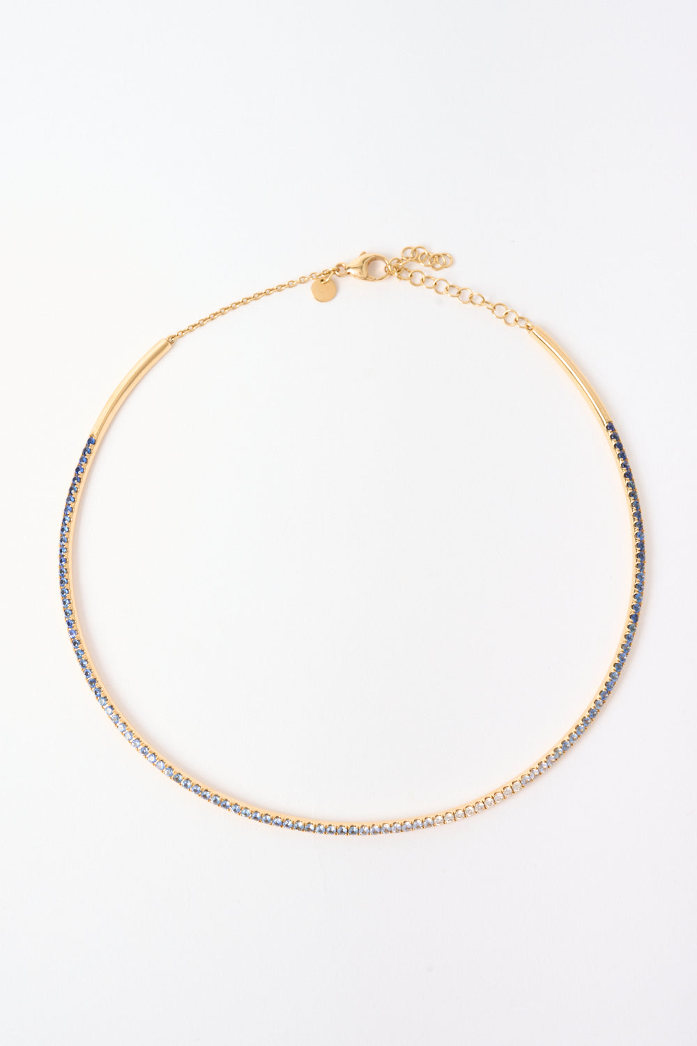 Золотой чокер с радужными полосками