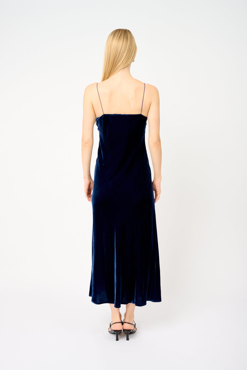 Alberta Kleid Samt Mitternacht